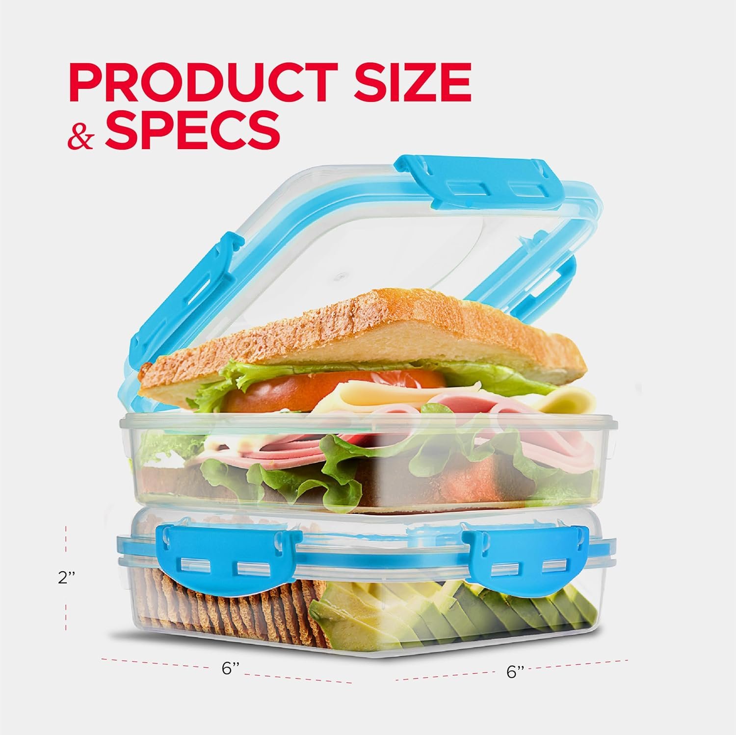 Contenedores de Sándwich Premium 2 Pack con Logo Personalizado - Recipientes para Almuerzo Reutilizables y Duraderos que Mantienen la Frescura - Marca Blanca de Proveedor (Negro) Contenedores de Sándwich Premium 2 Pack con Logo Personalizado - Recipientes para Almuerzo Reutilizables y Duraderos que Mantienen la Frescura - Marca Blanca de Proveedor (Negro)