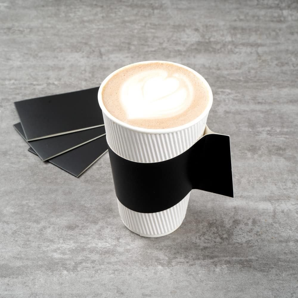 Logo Personalizado para mangas desechables, mangas de café caliente Restpresso con asa, 50 unidades, compatible con tazas de 12, 16 y 20 onzas, chaquetas de papel negro, Proveedor. Logo Personalizado para mangas desechables, mangas de café caliente Restpresso con asa, 50 unidades, compatible con tazas de 12, 16 y 20 onzas, chaquetas de papel negro, Proveedor.