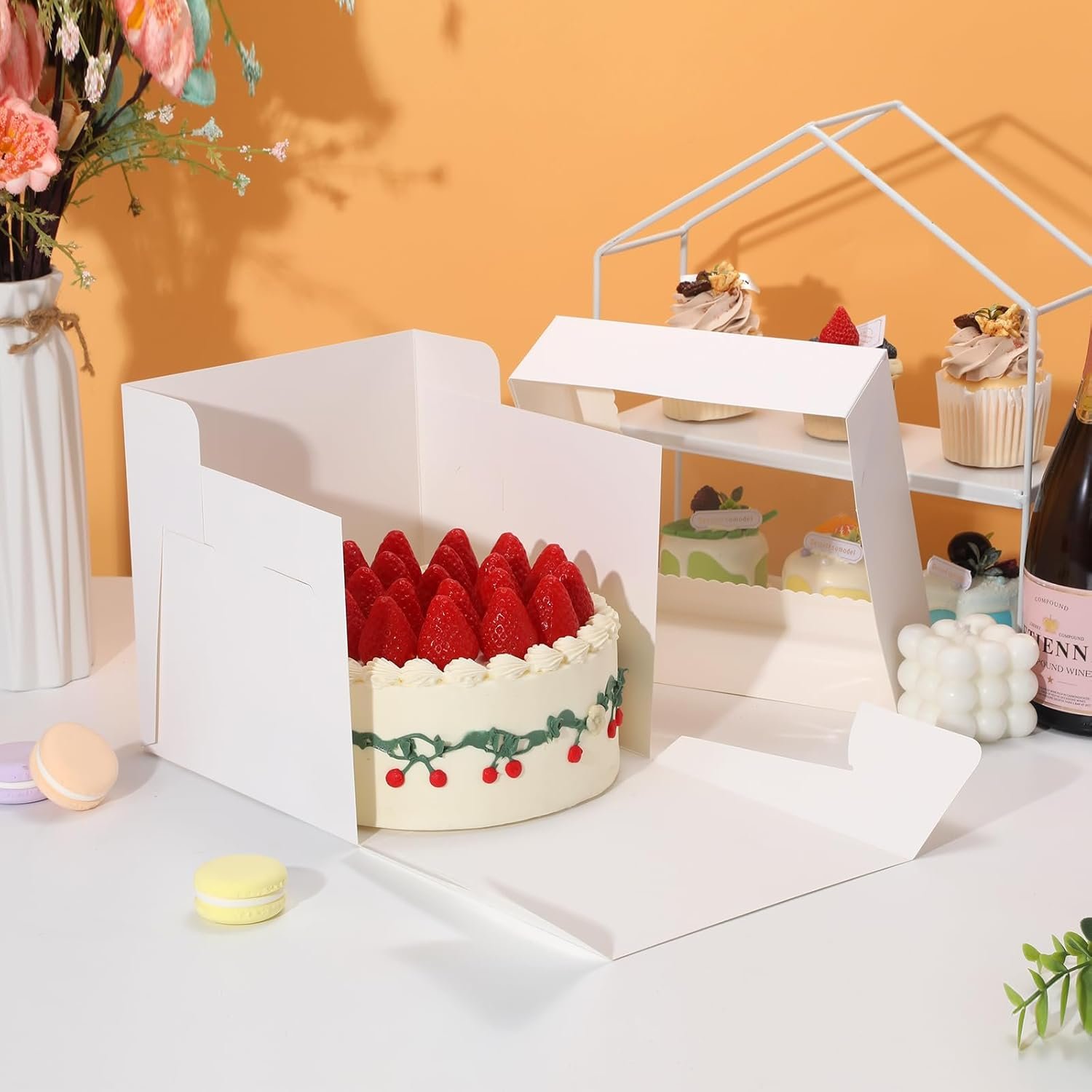 Cajas Pasteles Personalizadas con Logo, Cajas de Cartón Cuadradas de 8x8x8 Pulgadas con Ventana para Decoración de Pasteles en Día de San Valentín, Día de la Madre, Bodas y Cumpleaños, Proveedor de Suministros para Regalos. Cajas Pasteles Personalizadas con Logo, Cajas de Cartón Cuadradas de 8x8x8 Pulgadas con Ventana para Decoración de Pasteles en Día de San Valentín, Día de la Madre, Bodas y Cumpleaños, Proveedor de Suministros para Regalos.