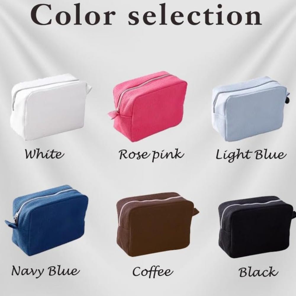 Logo Personalizado Neceser de Viaje para Cosméticos, Bolsa de Aseo Bordada con Nombre Personalizado para Mujeres, Mamás, Papás, Damas de Honor (22x16x9.5cm) - Proveedor de Productos Especializados