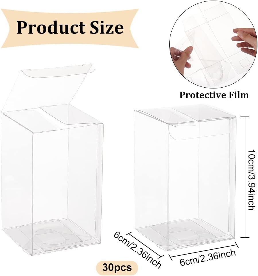 Caja de Favor de Fiesta de 30PCS 2.3x2.3x4 con Película Transparente, Personalizada con Logo para Decoración de Bodas, Bombones, Galletas y Regalos del Día de la Madre, Fabricante de Envases. Caja de Favor de Fiesta de 30PCS 2.3x2.3x4 con Película Transparente, Personalizada con Logo para Decoración de Bodas, Bombones, Galletas y Regalos del Día de la Madre, Fabricante de Envases.