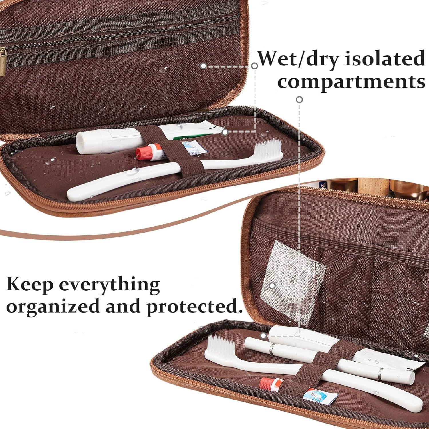 Logo Personalizado Neceser de Aseo para Hombre, Regalos para Novio, Bolsa de Aseo para Caddy de Ducha, Iniciales Personalizadas y Trigo, Esenciales de Viaje para Hombres (Mediano, Amarillo Marrón, J) Proveedor.