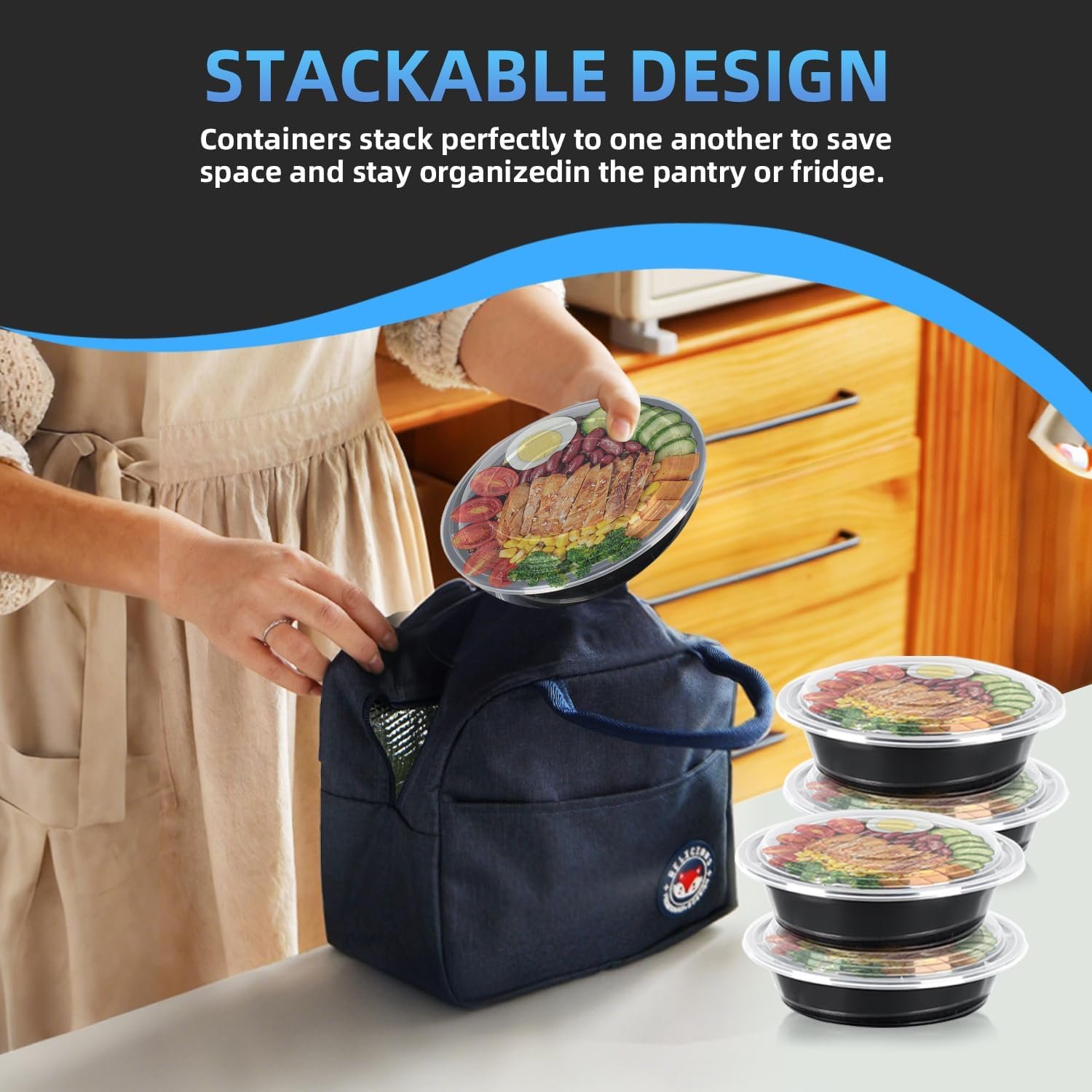 Contenedores desechables de preparación de comidas de 32 oz con tapa, 50 paquetes (100 piezas) de color negro, logo personalizado, contenedores de comida para llevar reutilizables, a prueba de BPA, apilables, caja bento, contenedores de almuerzo aptos para microondas y lavavajillas, proveedor. Contenedores desechables de preparación de comidas de 32 oz con tapa, 50 paquetes (100 piezas) de color negro, logo personalizado, contenedores de comida para llevar reutilizables, a prueba de BPA, apilables, caja bento, contenedores de almuerzo aptos para microondas y lavavajillas, proveedor.