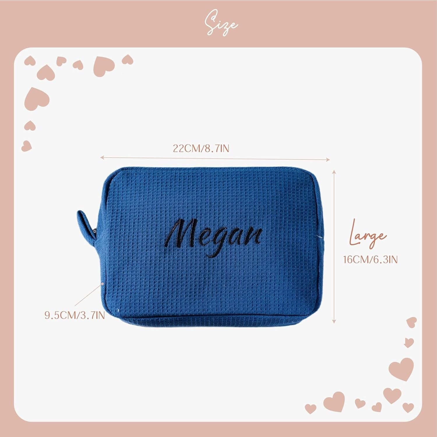 Logo Personalizado Neceser de Maquillaje Beige, Bolsa de Aseo Personalizada con Iniciales, Regalo Personalizado para Novias y Damas de Honor, Proveedor de Fábrica.