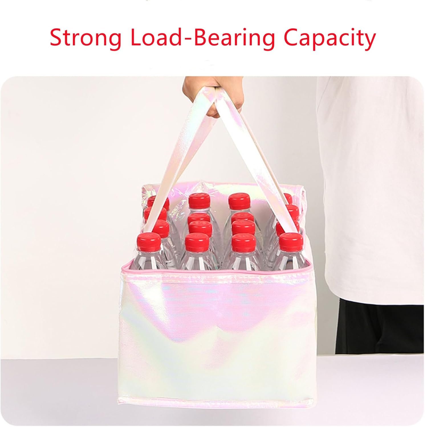 Logo Personalizado Bolsa Térmica Reutilizable de Aluminio con Cierre 10.6×10.6×10.6