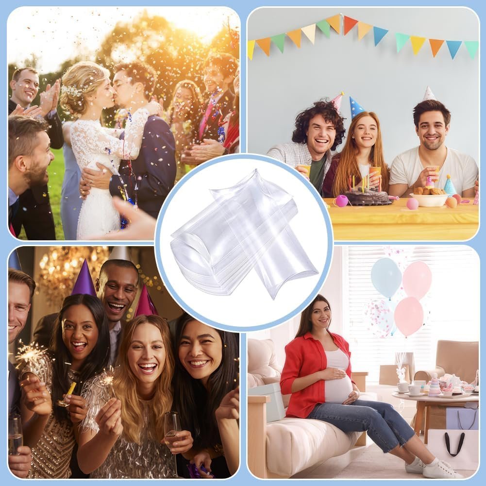 Caja de favor de plástico transparente personalizada de 30 paquetes con logo, ideal para dulces y regalos en bodas, festivales y el Día de las Madres, empaquetado de marca blanca, tamaño 4.5x2.5x1 pulgadas, de un fabricante confiable. Caja de favor de plástico transparente personalizada de 30 paquetes con logo, ideal para dulces y regalos en bodas, festivales y el Día de las Madres, empaquetado de marca blanca, tamaño 4.5x2.5x1 pulgadas, de un fabricante confiable.