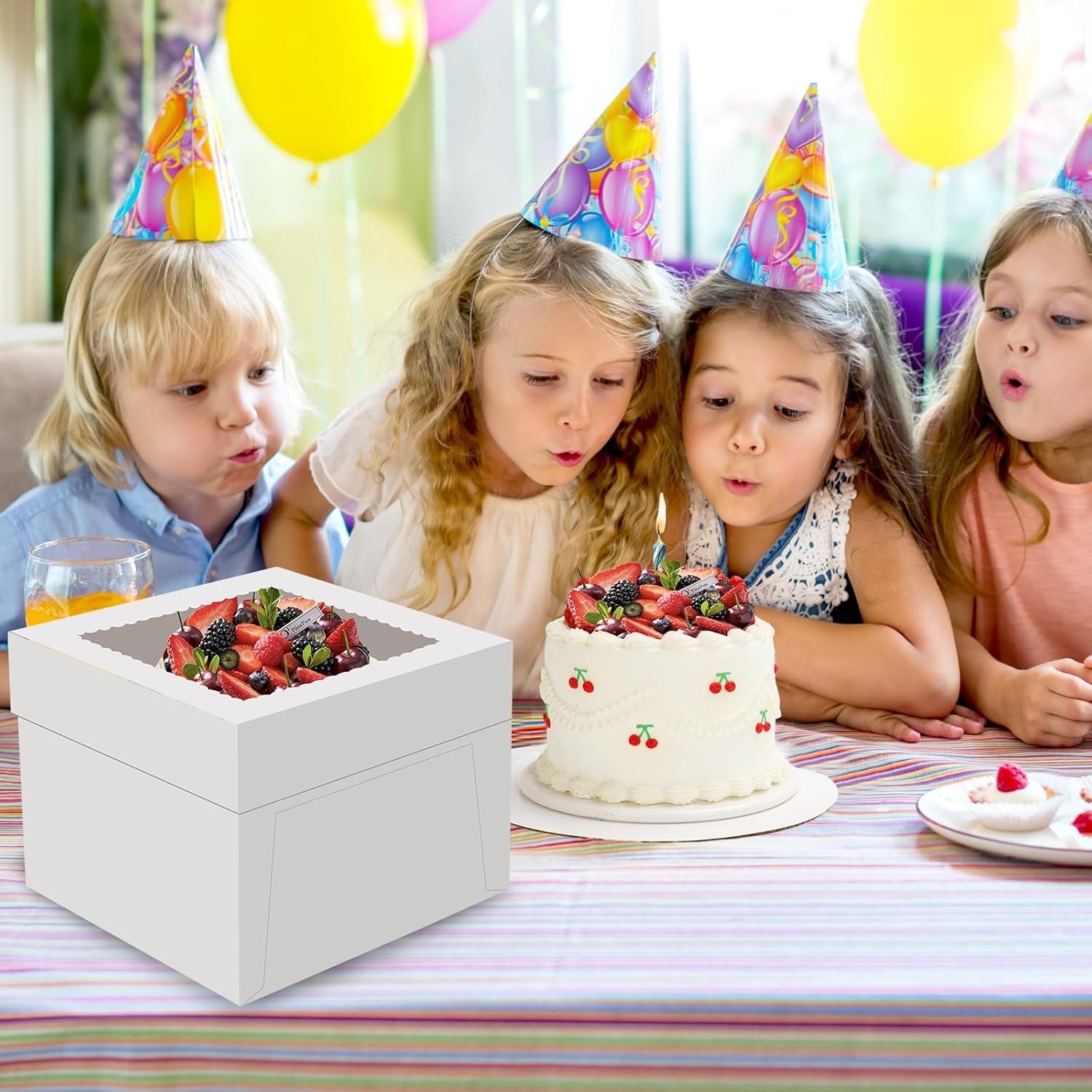 Logo Personalizado Cajas de Pastel de 2 Paquetes de 10x10x8 Pulgadas con Bases para Pasteles, Contenedor Desechable para Transporte de Pasteles con Tapa, Cajas de Panadería Blancas con Ventana, Marca Blanca, Proveedor. Logo Personalizado Cajas de Pastel de 2 Paquetes de 10x10x8 Pulgadas con Bases para Pasteles, Contenedor Desechable para Transporte de Pasteles con Tapa, Cajas de Panadería Blancas con Ventana, Marca Blanca, Proveedor.