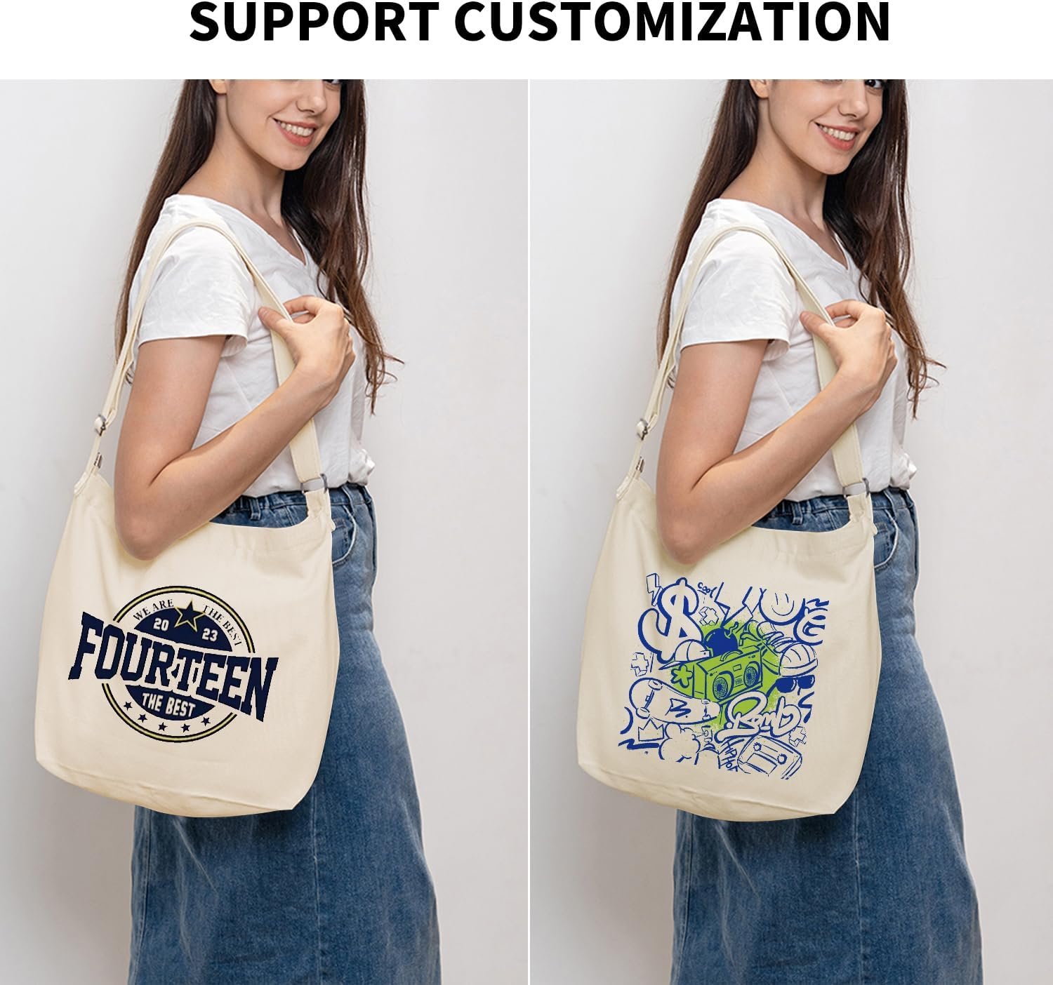 Bolso tote de lienzo grande en blanco para mujer con logo personalizado, ideal para marcas blancas, disponible a través de nuestro fabricante. Bolso tote de lienzo grande en blanco para mujer con logo personalizado, ideal para marcas blancas, disponible a través de nuestro fabricante.