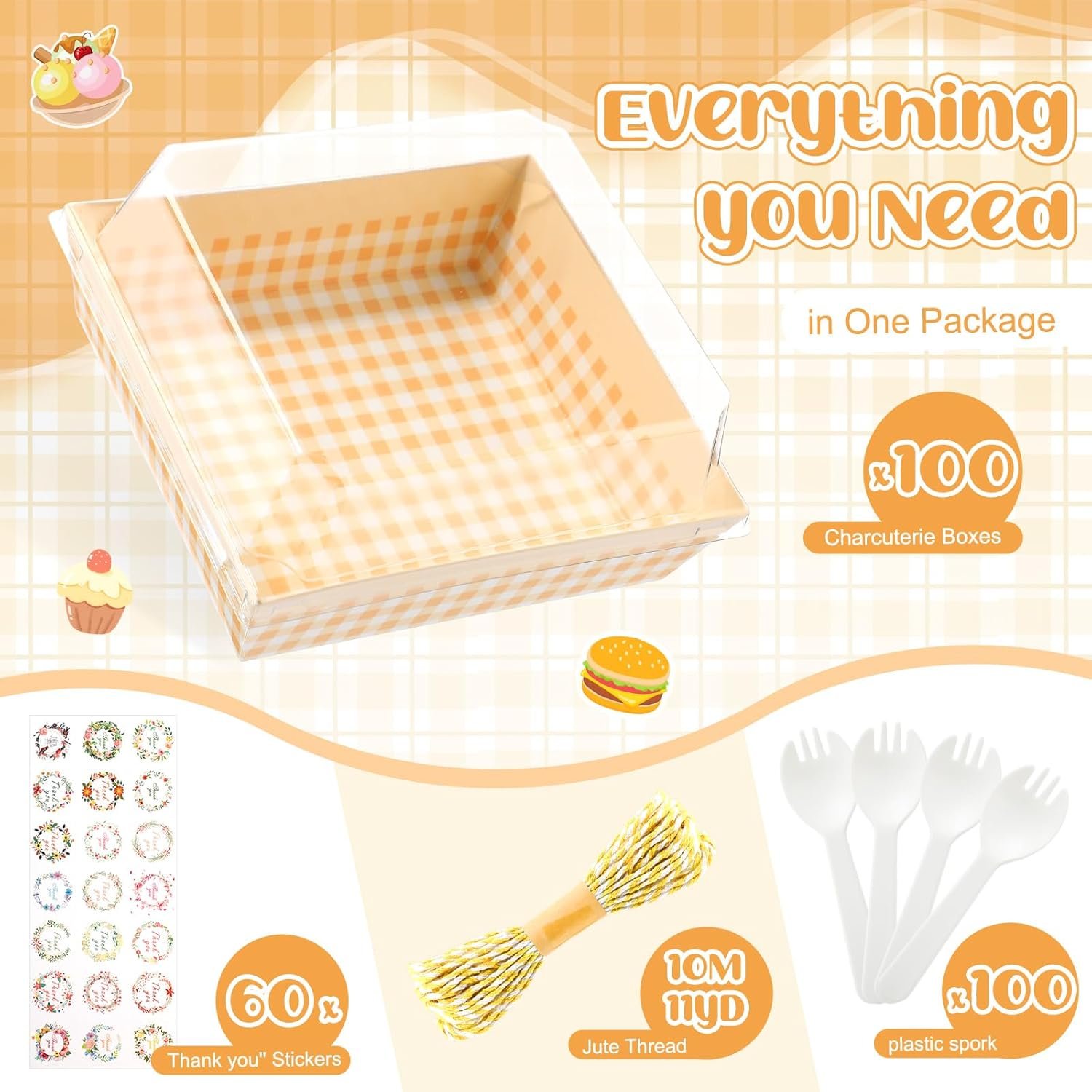 100 Pcs Cajas Pequeñas de Charcutería con Tapas Transparentes para Postres, Personalizadas con Logo, Contenedores Desechables para Comidas como Sándwiches y Galletas, Marca Blanca, Proveedor de Fábrica. 100 Pcs Cajas Pequeñas de Charcutería con Tapas Transparentes para Postres, Personalizadas con Logo, Contenedores Desechables para Comidas como Sándwiches y Galletas, Marca Blanca, Proveedor de Fábrica.