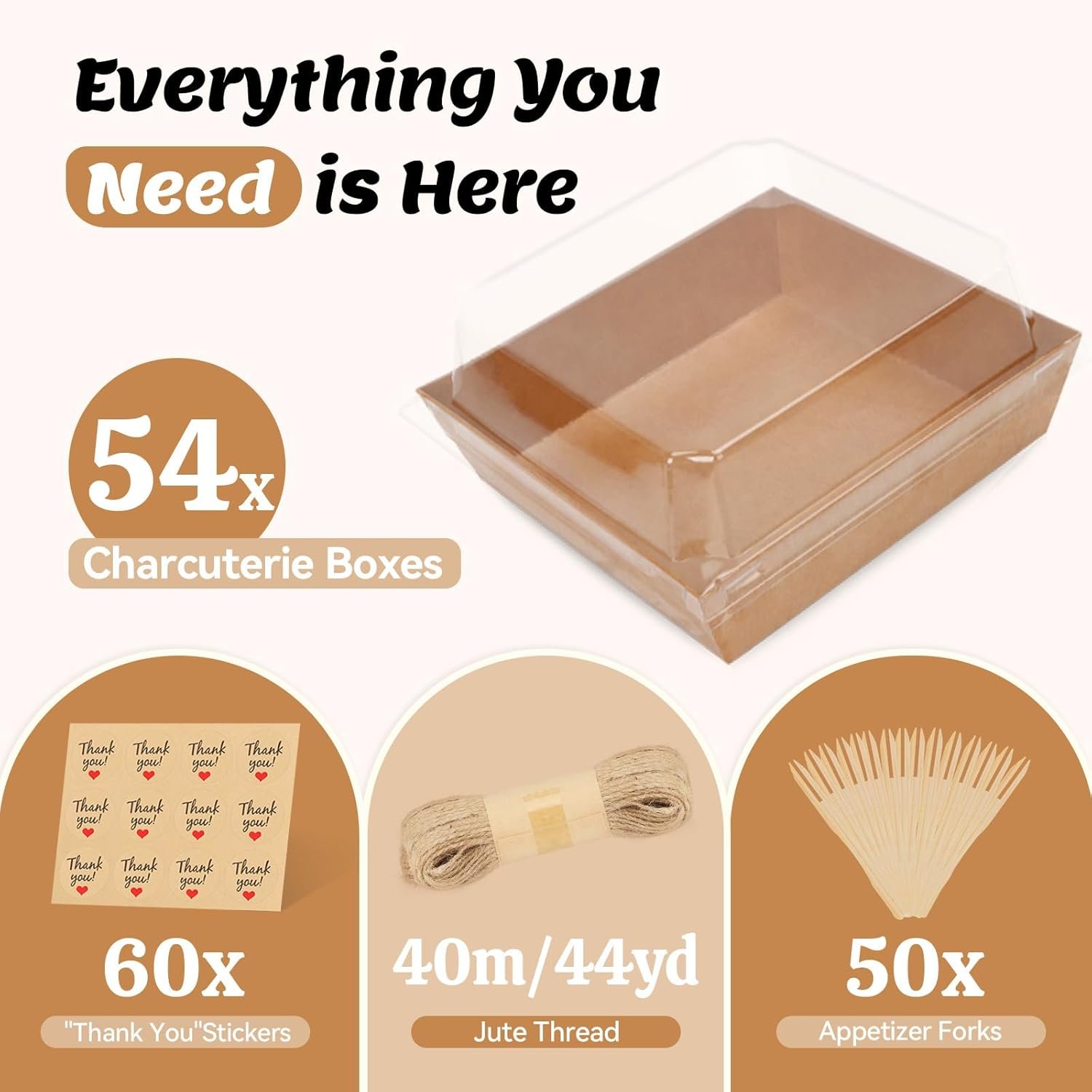 Caja desechable para mini charcutería de 54 unidades con tapa clara, ideal para postres como sándwiches, galletas, sushi, porciones de pastel y fresas, con opción de Logo Personalizado. Perfecta para uso en negocios de catering y eventos, disponible a través de nuestro Proveedor.