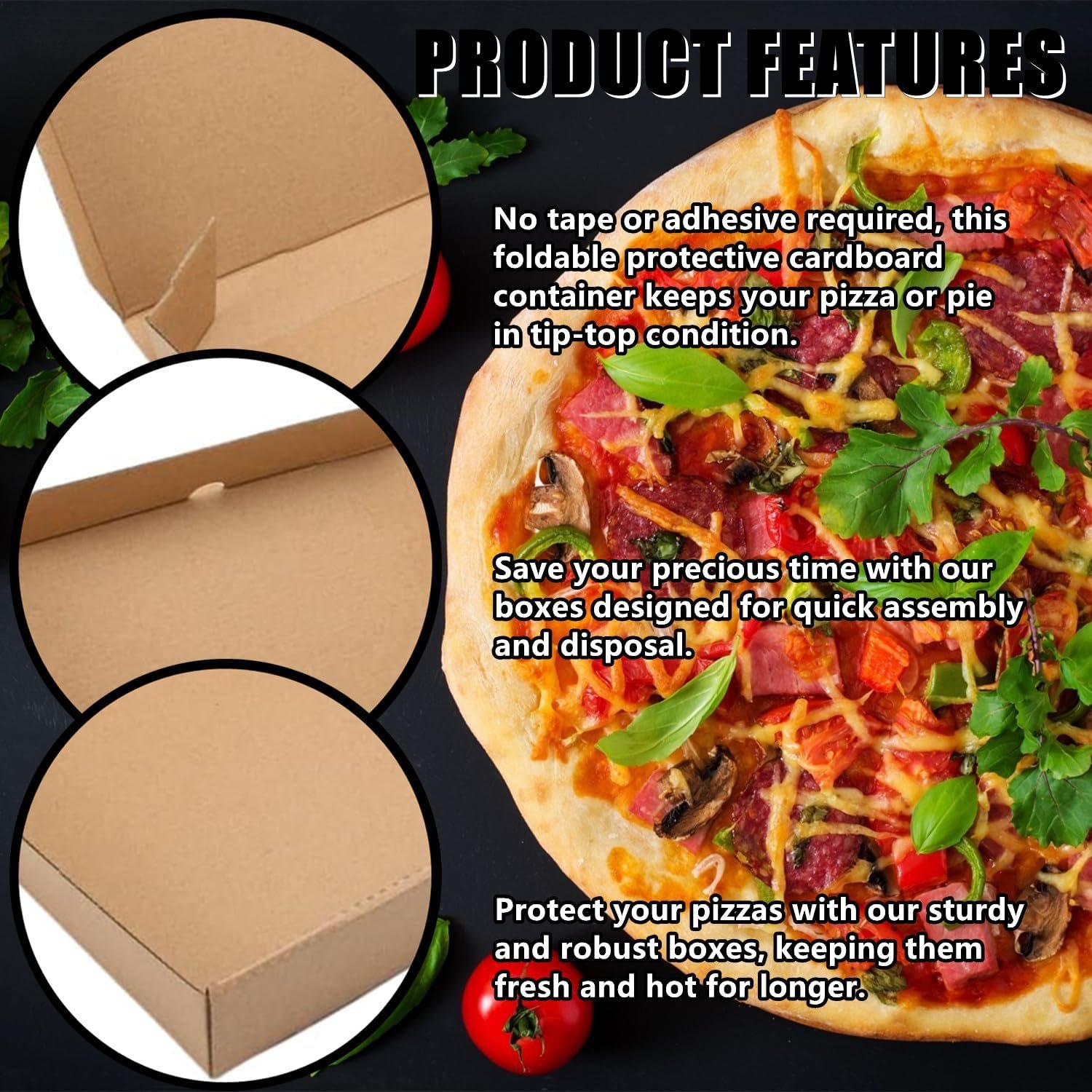Logo Personalizado Cajas de Pizza Pequeñas 30 Pack 7.3 x 7.3 x 1.6 Pulgadas, Cajas de Cartón Corrugado, Empaque para Comida para Llevar, Marca Blanca de Proveedor que Mantiene la Frescura de Pizza, Pasteles y Galletas. Logo Personalizado Cajas de Pizza Pequeñas 30 Pack 7.3 x 7.3 x 1.6 Pulgadas, Cajas de Cartón Corrugado, Empaque para Comida para Llevar, Marca Blanca de Proveedor que Mantiene la Frescura de Pizza, Pasteles y Galletas.