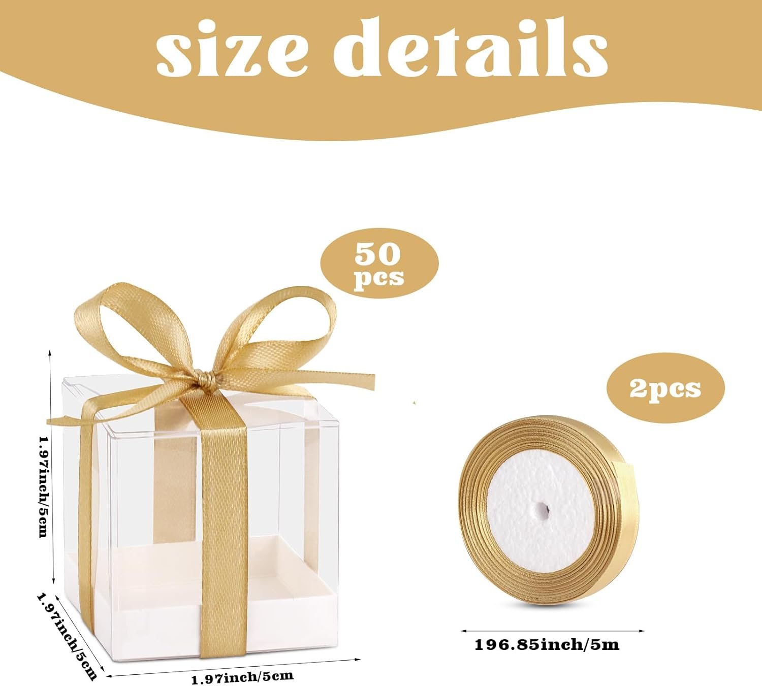 Logo Personalizado Cajas de Favor de Fiesta Transparentes 50pcs 2x2x2 Pulgadas Cajas de Regalo para Dulces y Golosinas con Cintas Marca Blanca Proveedor. Logo Personalizado Cajas de Favor de Fiesta Transparentes 50pcs 2x2x2 Pulgadas Cajas de Regalo para Dulces y Golosinas con Cintas Marca Blanca Proveedor.