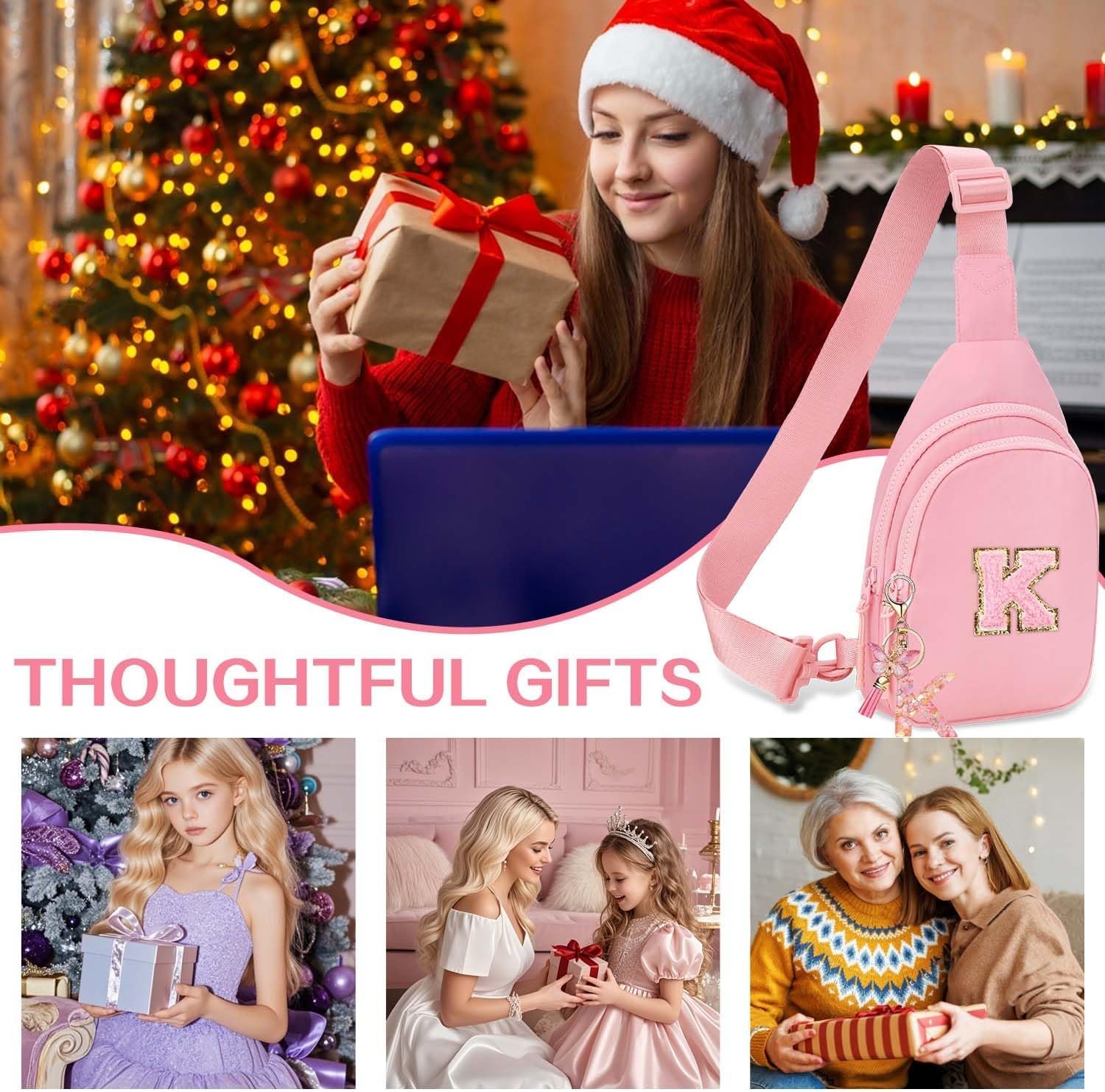Logo Personalizado Mochila Cruzada para Mujeres y Niñas - Bolsa de Cintura de Moda con Parche de Iniciales para Viajes y Ocasiones Especiales - Marca Blanca de Fábrica Logo Personalizado Mochila Cruzada para Mujeres y Niñas - Bolsa de Cintura de Moda con Parche de Iniciales para Viajes y Ocasiones Especiales - Marca Blanca de Fábrica