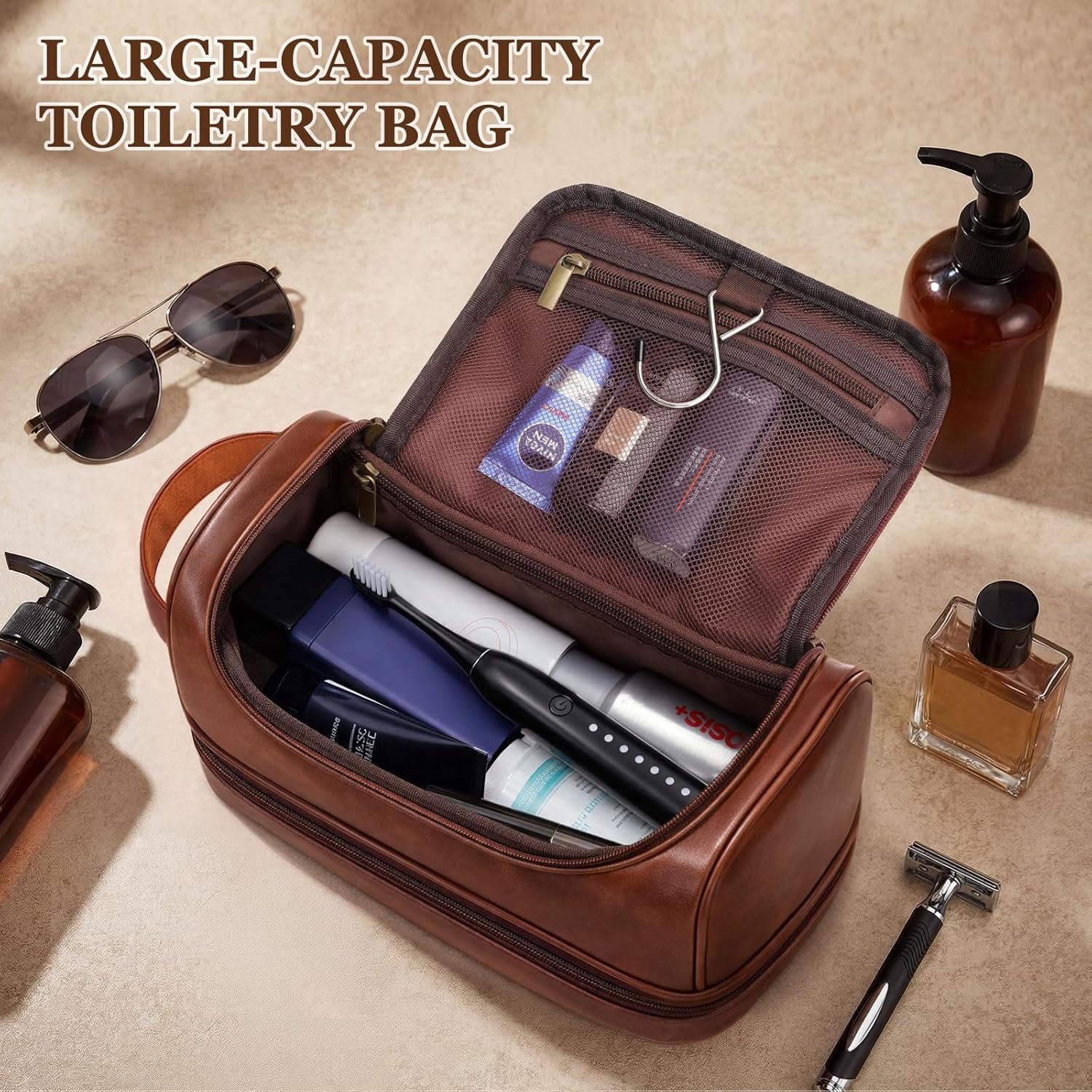 Logo Personalizado Neceser de Viaje para Hombres, Neceser Colgante para Afeitar, Kit de Aseo Impermeable de Cuero PU, Regalos para Hombres, Fabricante de Artículos de Aseo. Logo Personalizado Neceser de Viaje para Hombres, Neceser Colgante para Afeitar, Kit de Aseo Impermeable de Cuero PU, Regalos para Hombres, Fabricante de Artículos de Aseo.