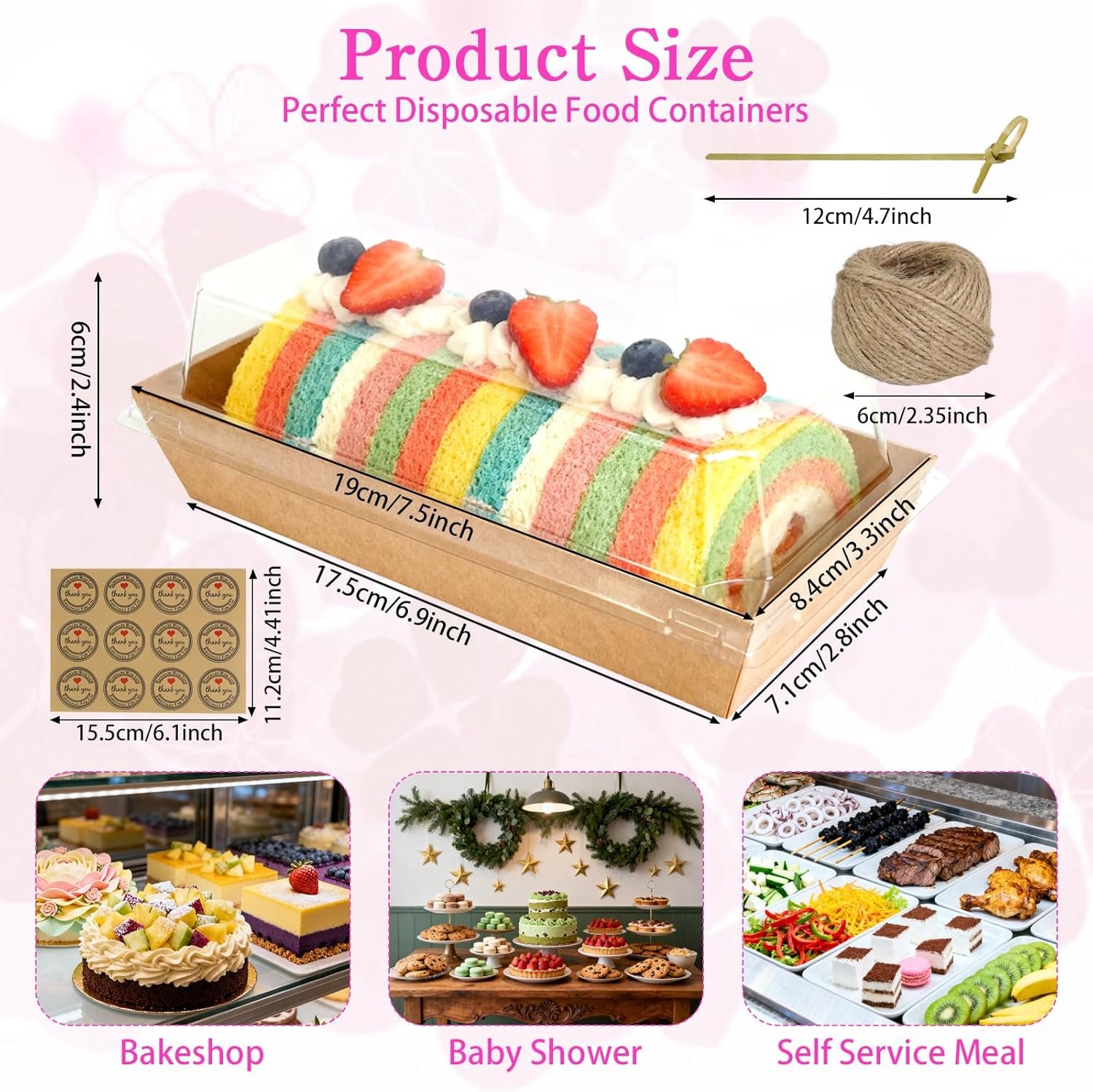 Caja de Charcutería desechable con Lids transparentes y logo personalizado, Set de 110 unidades de 7.5 pulgadas con palillos de cóctel, etiquetas y cuerda de yute para postres, Sandwiches y galletas de chocolate, Proveedor. Caja de Charcutería desechable con Lids transparentes y logo personalizado, Set de 110 unidades de 7.5 pulgadas con palillos de cóctel, etiquetas y cuerda de yute para postres, Sandwiches y galletas de chocolate, Proveedor.