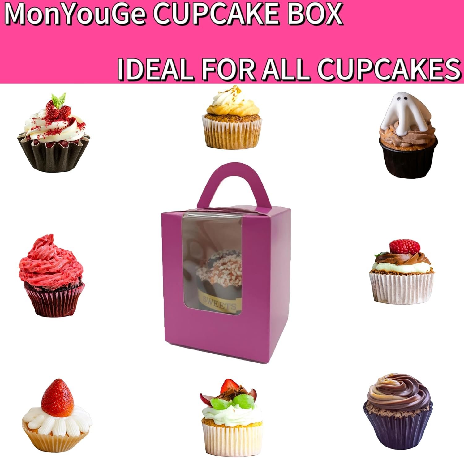 Logo Personalizado a Granel, 100-Cajas Individuales de Cupcakes con Ventana Transparente, Contenedor Desechable de Grado Alimenticio Color Púrpura, Ideal para Muffins, Galletas y Pasteles - Proveedor de Soluciones para Repostería. Logo Personalizado a Granel, 100-Cajas Individuales de Cupcakes con Ventana Transparente, Contenedor Desechable de Grado Alimenticio Color Púrpura, Ideal para Muffins, Galletas y Pasteles - Proveedor de Soluciones para Repostería.