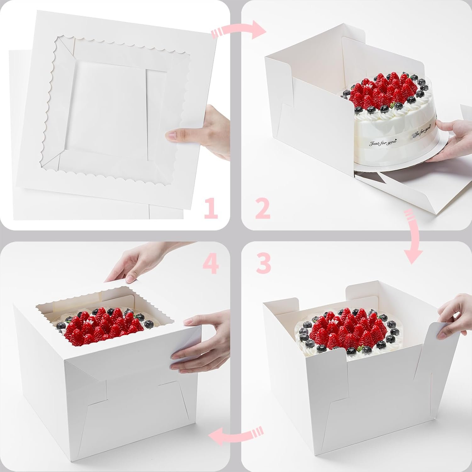 Logo Personalizado Cajas de Pasteles Desechables 12 Pulgadas, Cajas Cuadradas Blancas con Tableros para Pasteles, Containers de Cartón con Tapa para Donas, Tartas, Galletas y Postres para Bodas y Fiestas de Cumpleaños | Proveedor 12×12×8 In Logo Personalizado Cajas de Pasteles Desechables 12 Pulgadas, Cajas Cuadradas Blancas con Tableros para Pasteles, Containers de Cartón con Tapa para Donas, Tartas, Galletas y Postres para Bodas y Fiestas de Cumpleaños | Proveedor 12×12×8 In