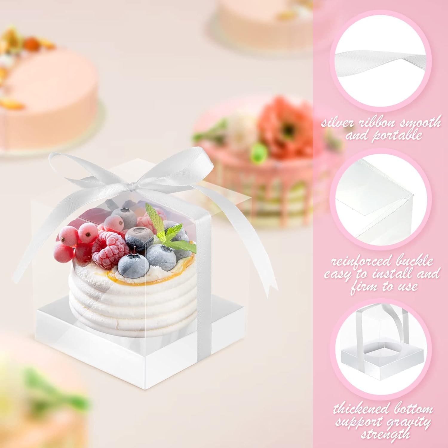 Cajas Individuales Transparentes para Cupcakes 3.5