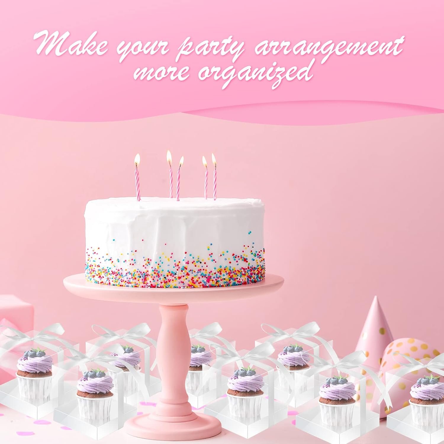 Cajas Individuales Transparentes para Cupcakes 3.5