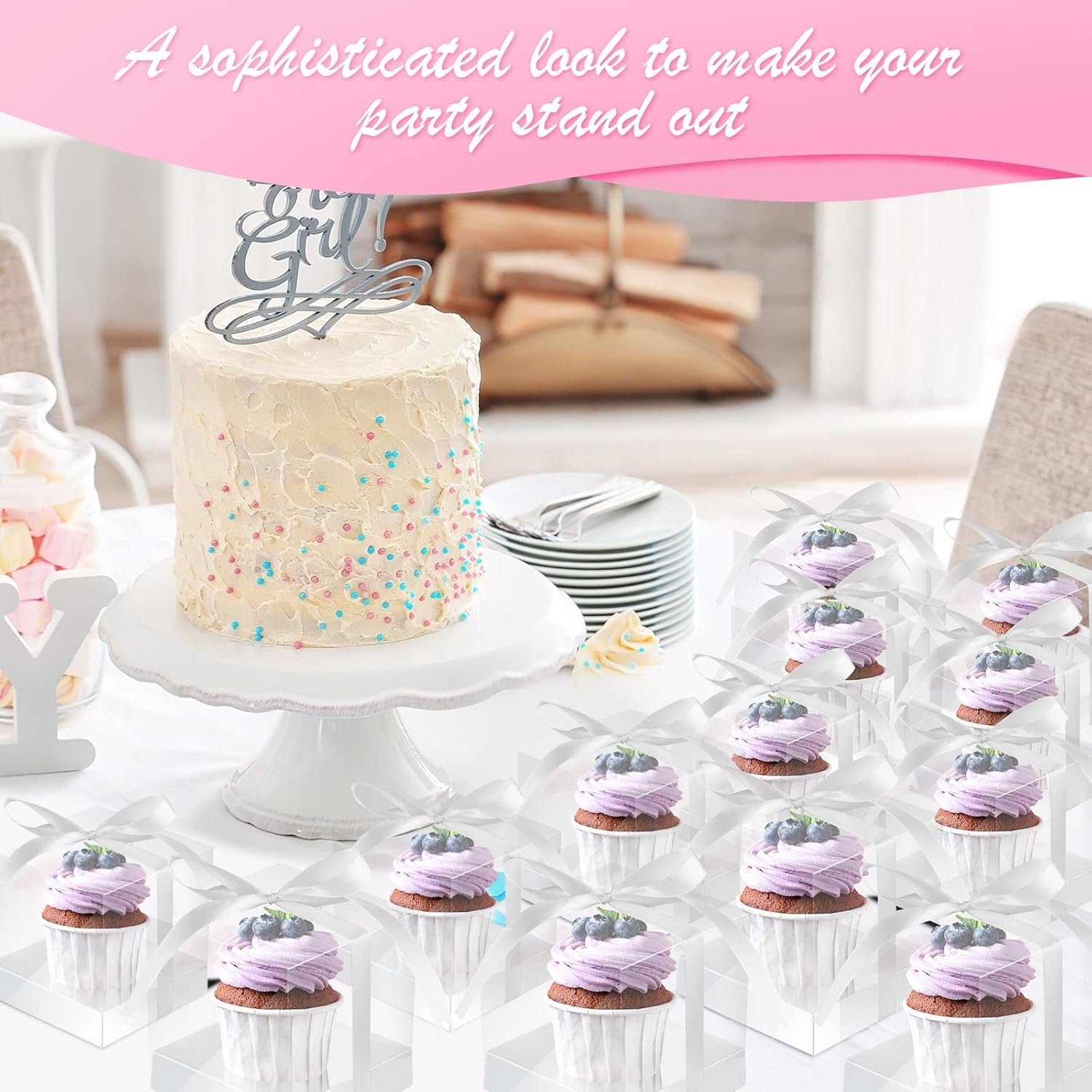 Cajas Individuales Transparentes para Cupcakes 3.5