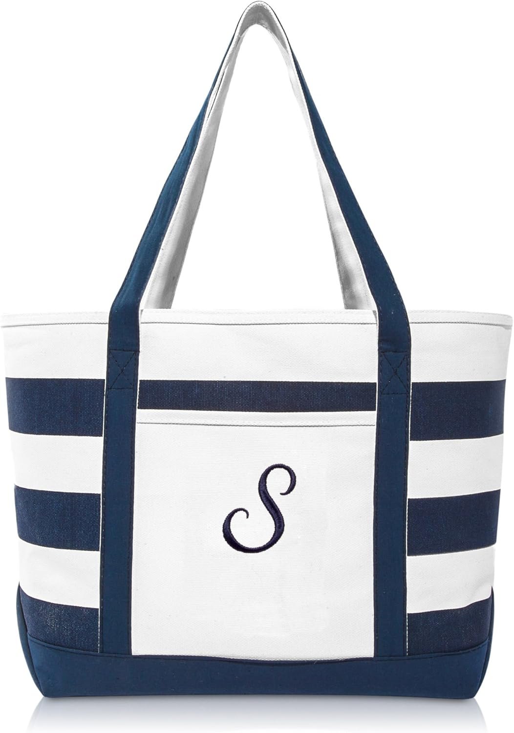 Bolsa de playa a rayas azul marino personalizada con logo, ideal para marca blanca, fabricada por proveedor. Bolsa de playa a rayas azul marino personalizada con logo, ideal para marca blanca, fabricada por proveedor.