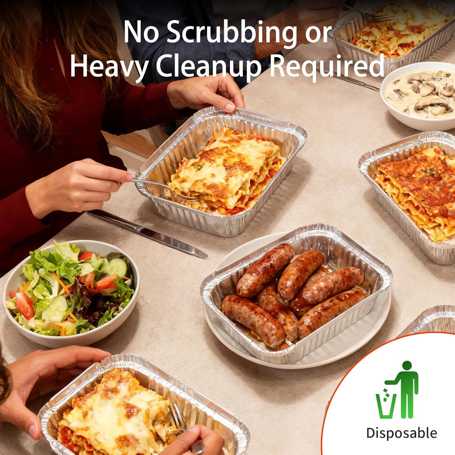 Logo Personalizado para bandejas de aluminio desechables con tapa 2.25 LB, contenedores de comida, 50 bandejas y 50 cubiertas de cartón para hornear, congelar y almacenar alimentos, 8.5 Logo Personalizado para bandejas de aluminio desechables con tapa 2.25 LB, contenedores de comida, 50 bandejas y 50 cubiertas de cartón para hornear, congelar y almacenar alimentos, 8.5