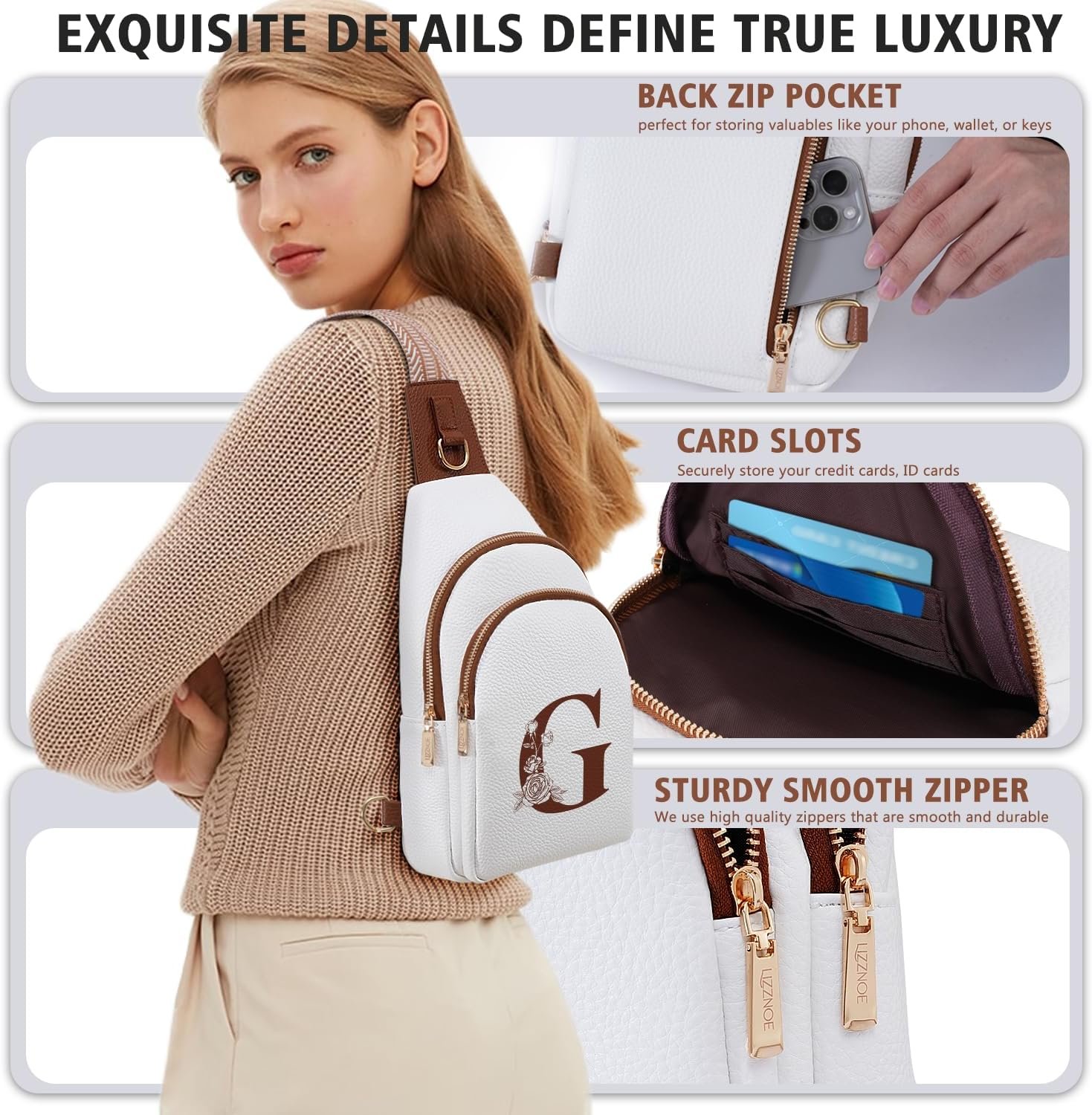 Bolso cruzado de cuero para mujeres, con logo personalizado, ideal para viajes y como regalo para mamá o esposa, bolsa de pecho tipo fanny pack, fabricado por un proveedor. Bolso cruzado de cuero para mujeres, con logo personalizado, ideal para viajes y como regalo para mamá o esposa, bolsa de pecho tipo fanny pack, fabricado por un proveedor.