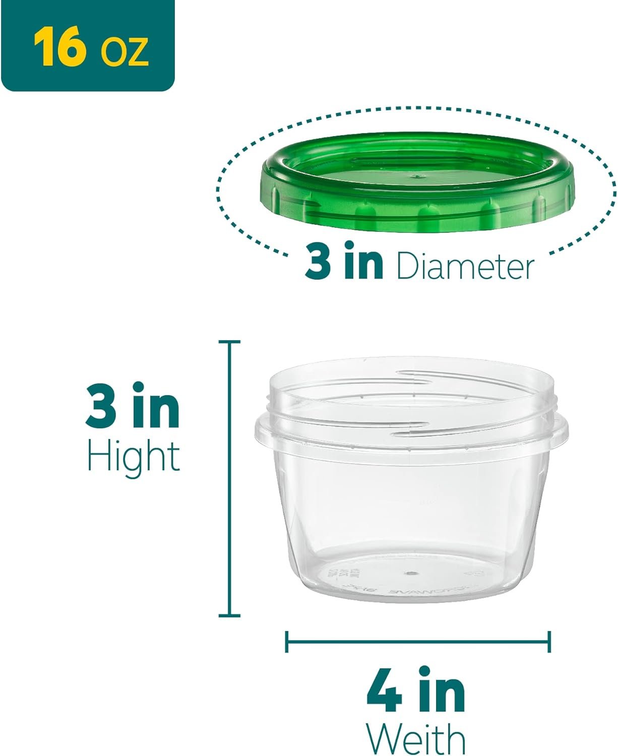 Contenedores de Almacenamiento de Alimentos de 16 oz 12 Pack con Logo Personalizado, Recipientes de Plástico para Congelador Reutilizables y a Prueba de Fugas con Tapas de Colores, Proveedor Fidedigno. Contenedores de Almacenamiento de Alimentos de 16 oz 12 Pack con Logo Personalizado, Recipientes de Plástico para Congelador Reutilizables y a Prueba de Fugas con Tapas de Colores, Proveedor Fidedigno.