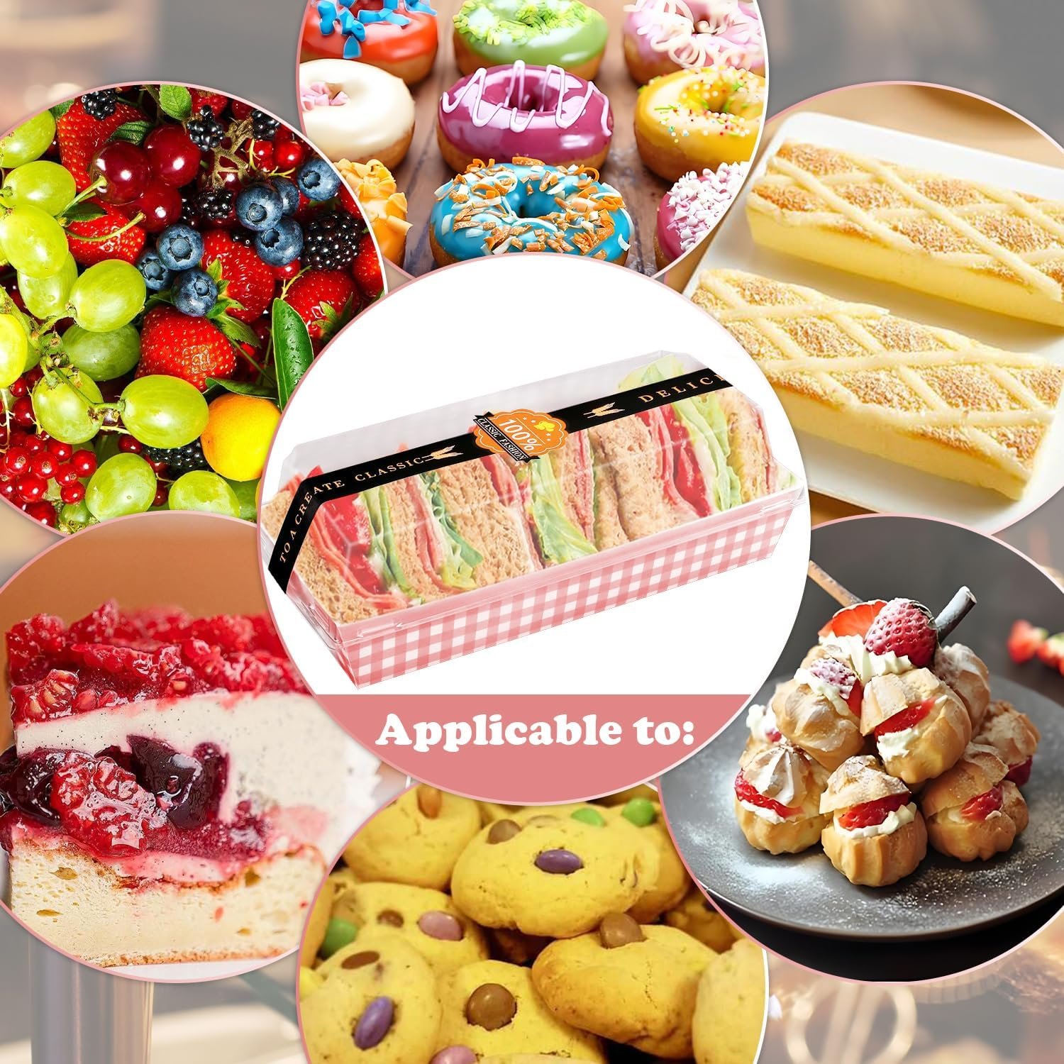 Logo Personalizado Caja de Pasteles Roll, Contenedor de Plástico para Rollos Suizos, Caja de Papel para Sandwiches, Caja Transparente para Postres, Caja para Muffins y Pasteles de Queso, Proveedor de Almacenamiento para Sushi y Frutas (Cuadrícula Rosa) Fábrica Logo Personalizado Caja de Pasteles Roll, Contenedor de Plástico para Rollos Suizos, Caja de Papel para Sandwiches, Caja Transparente para Postres, Caja para Muffins y Pasteles de Queso, Proveedor de Almacenamiento para Sushi y Frutas (Cuadrícula Rosa) Fábrica