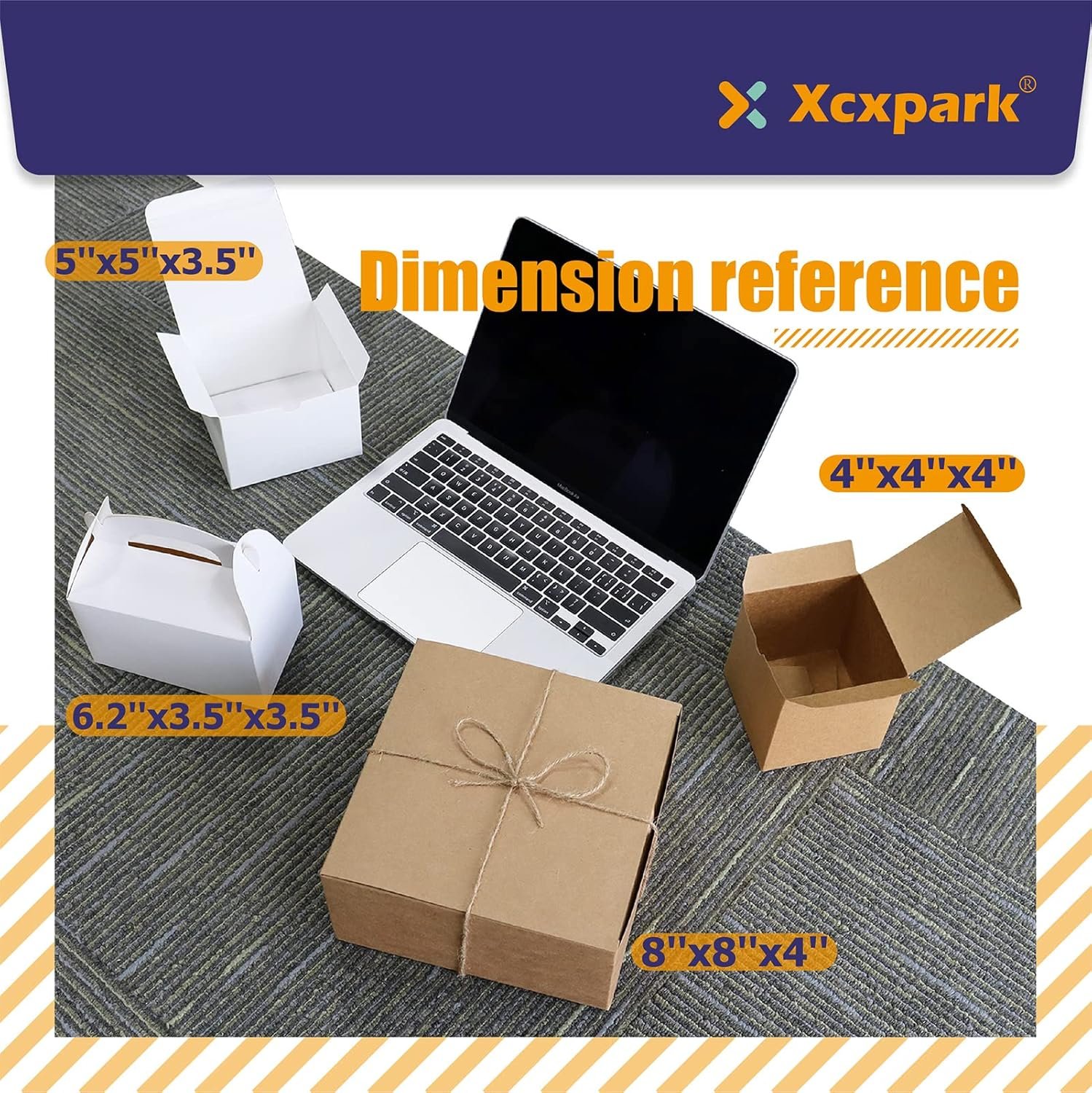 Caja de regalo blanca de 16 PCS de 8x8x4 pulgadas con tapa, packaging decorativo de kraft para fiestas, logo personalizado, cajas de presente para cumpleaños y bodas, fabricante de cajas para cupcakes y manualidades.