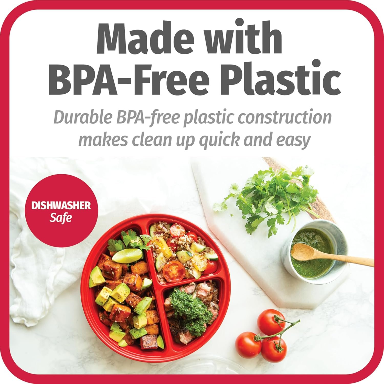 Logo Personalizado Juego de Contenedores para Preparación de Comidas Redondos, Aptos para Microondas y Lavavajillas, Organizadores de Alimentos con Compartimentos Etiquetados, Set de Almacenamiento de Alimentos Libre de BPA con Tapa de Cierre Seguro, Control de Porciones, 10 Piezas, Marca Blanca, Proveedor.