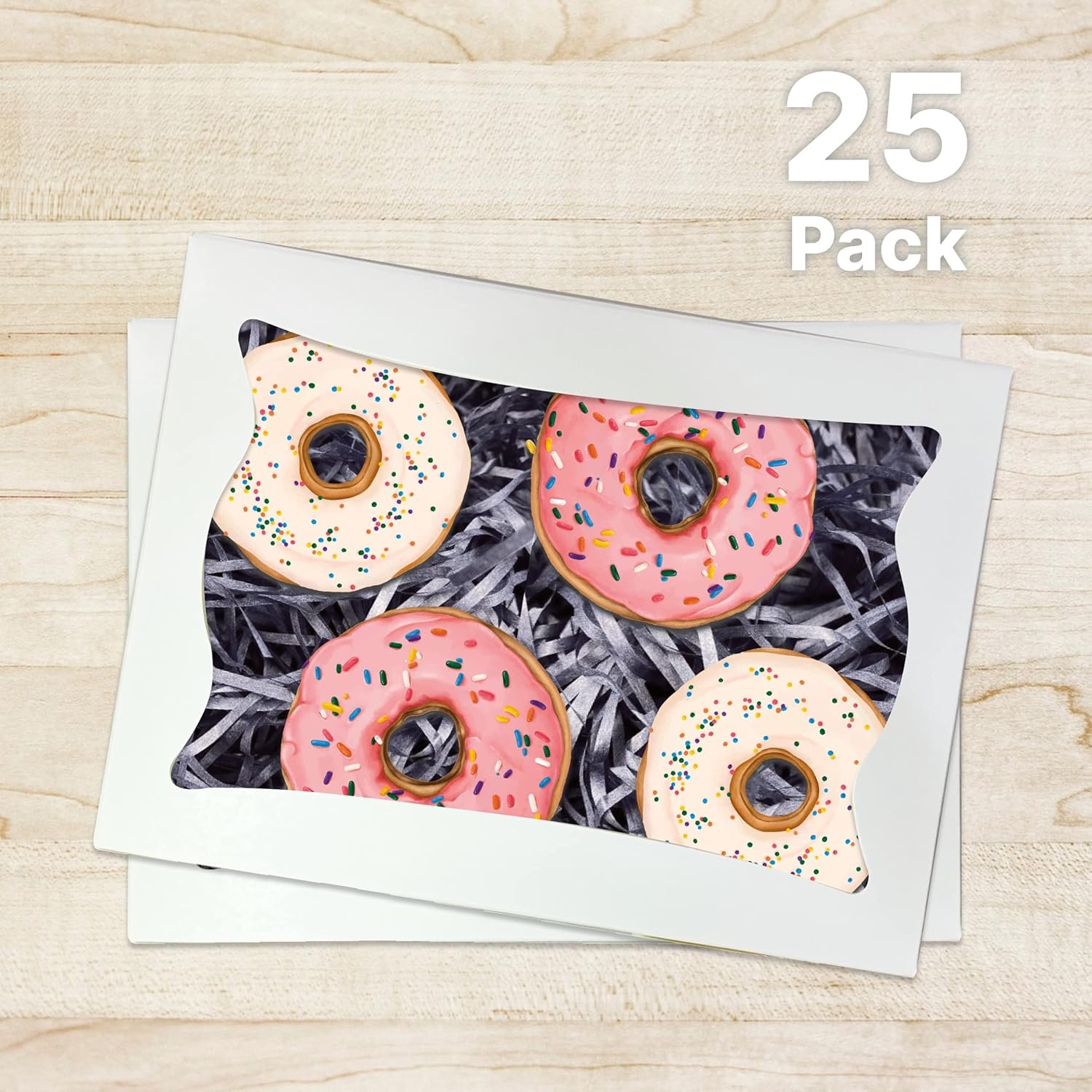 Cajas de Pastelería Desechables con Ventana - Pack de 25 para Galletas, Fresas Cubiertas de Chocolate, Macarons y Muffins, Logo Personalizado, 8 x 6 x 2.5 Pulgadas, Fabricante de Embalaje para Postres Cajas de Pastelería Desechables con Ventana - Pack de 25 para Galletas, Fresas Cubiertas de Chocolate, Macarons y Muffins, Logo Personalizado, 8 x 6 x 2.5 Pulgadas, Fabricante de Embalaje para Postres