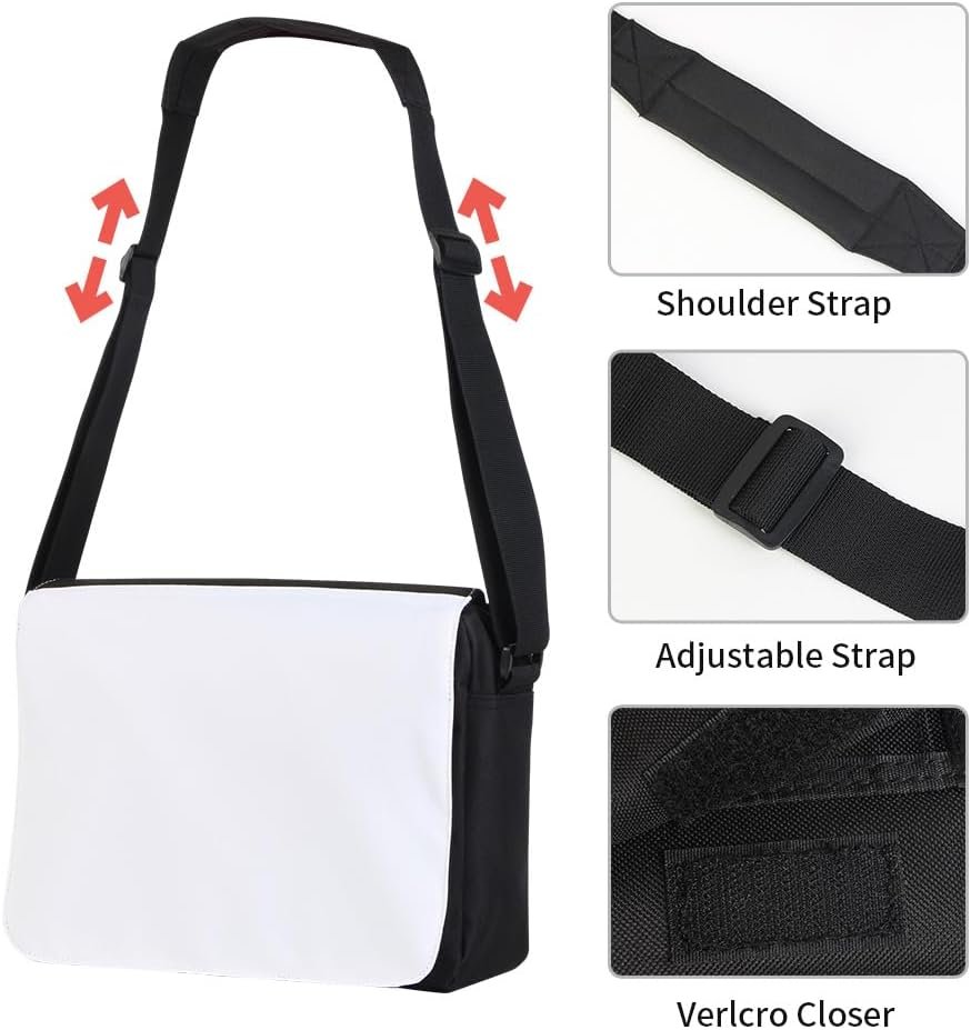 Logo Personalizado Mochila Cruzada en Blanco para DIY, Bolso Mensajero Personalizable para Estudiantes, Fábrica de Sublimación y Manualidades. Logo Personalizado Mochila Cruzada en Blanco para DIY, Bolso Mensajero Personalizable para Estudiantes, Fábrica de Sublimación y Manualidades.