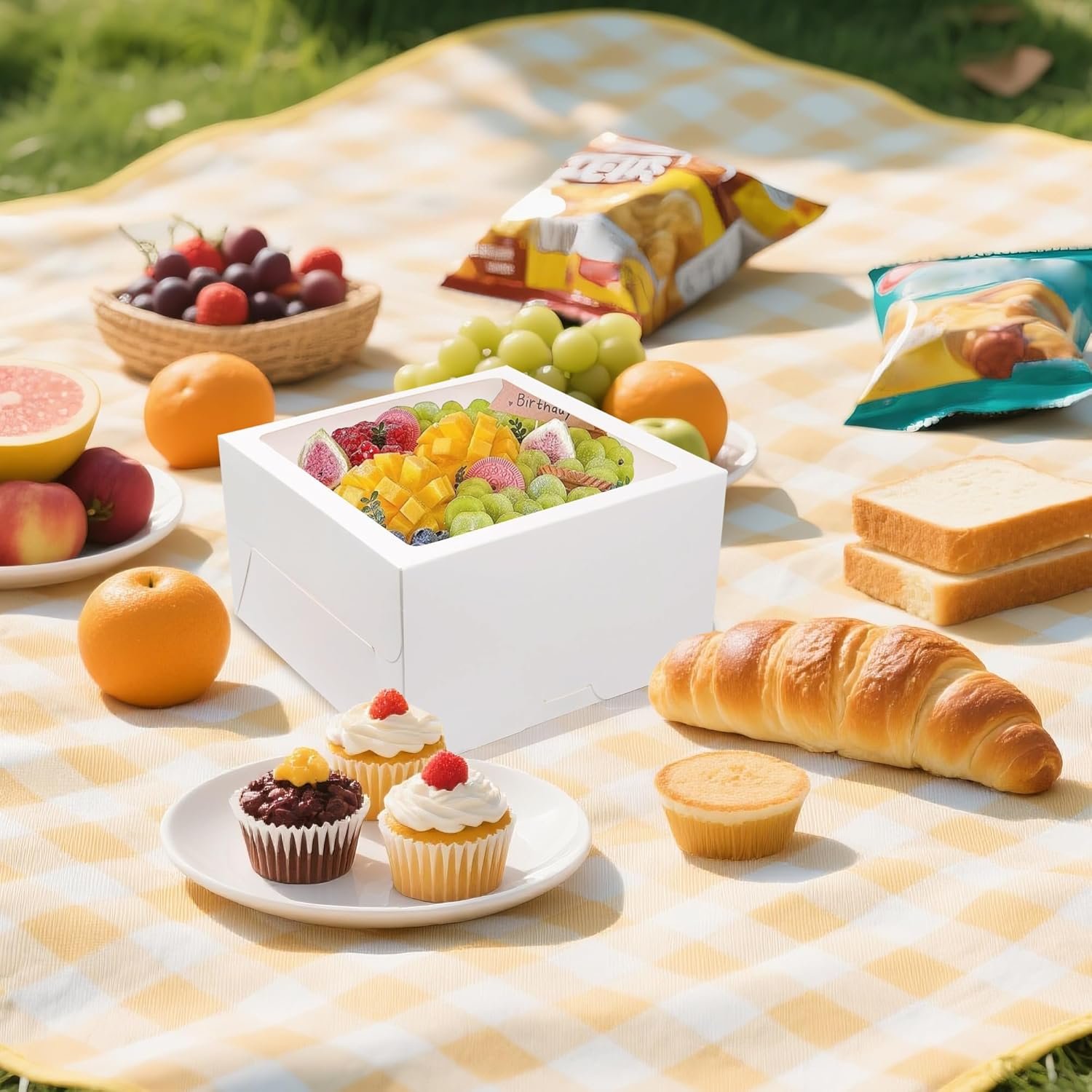Cajas de Pasteles Blancas 20Pcs con Ventana y Tablas para Pasteles 12x12x6 Pulgadas, Logo Personalizado, Marca Blanca, Proveedor de Fábrica. Cajas de Pasteles Blancas 20Pcs con Ventana y Tablas para Pasteles 12x12x6 Pulgadas, Logo Personalizado, Marca Blanca, Proveedor de Fábrica.
