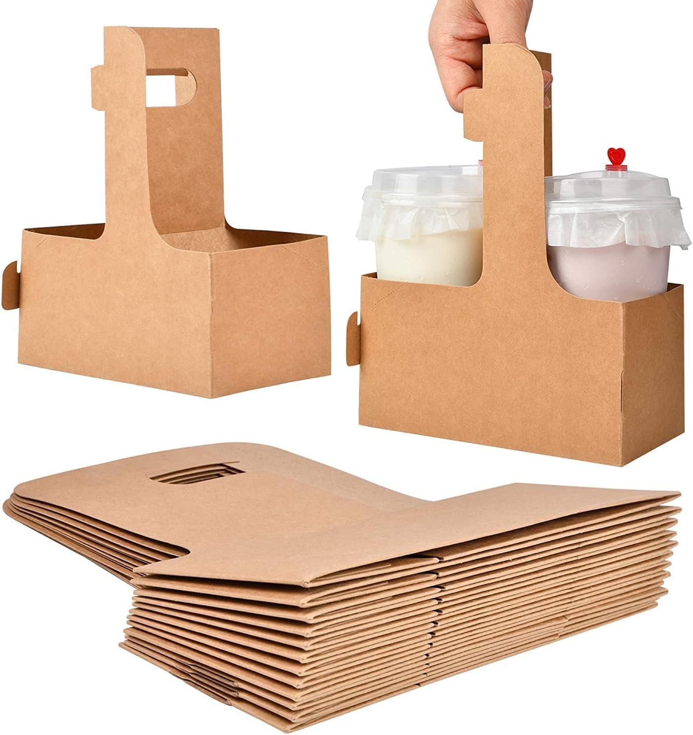 Logo Personalizado Portacopas de 2 Tazas con Asa, 20 Pack Portacopas de Papel Kraft Desechables para Bebidas Calientes o Frías, Soporte de Tazas para Restaurantes y Delivery, Proveedor de Soluciones de Embalaje. Logo Personalizado Portacopas de 2 Tazas con Asa, 20 Pack Portacopas de Papel Kraft Desechables para Bebidas Calientes o Frías, Soporte de Tazas para Restaurantes y Delivery, Proveedor de Soluciones de Embalaje.