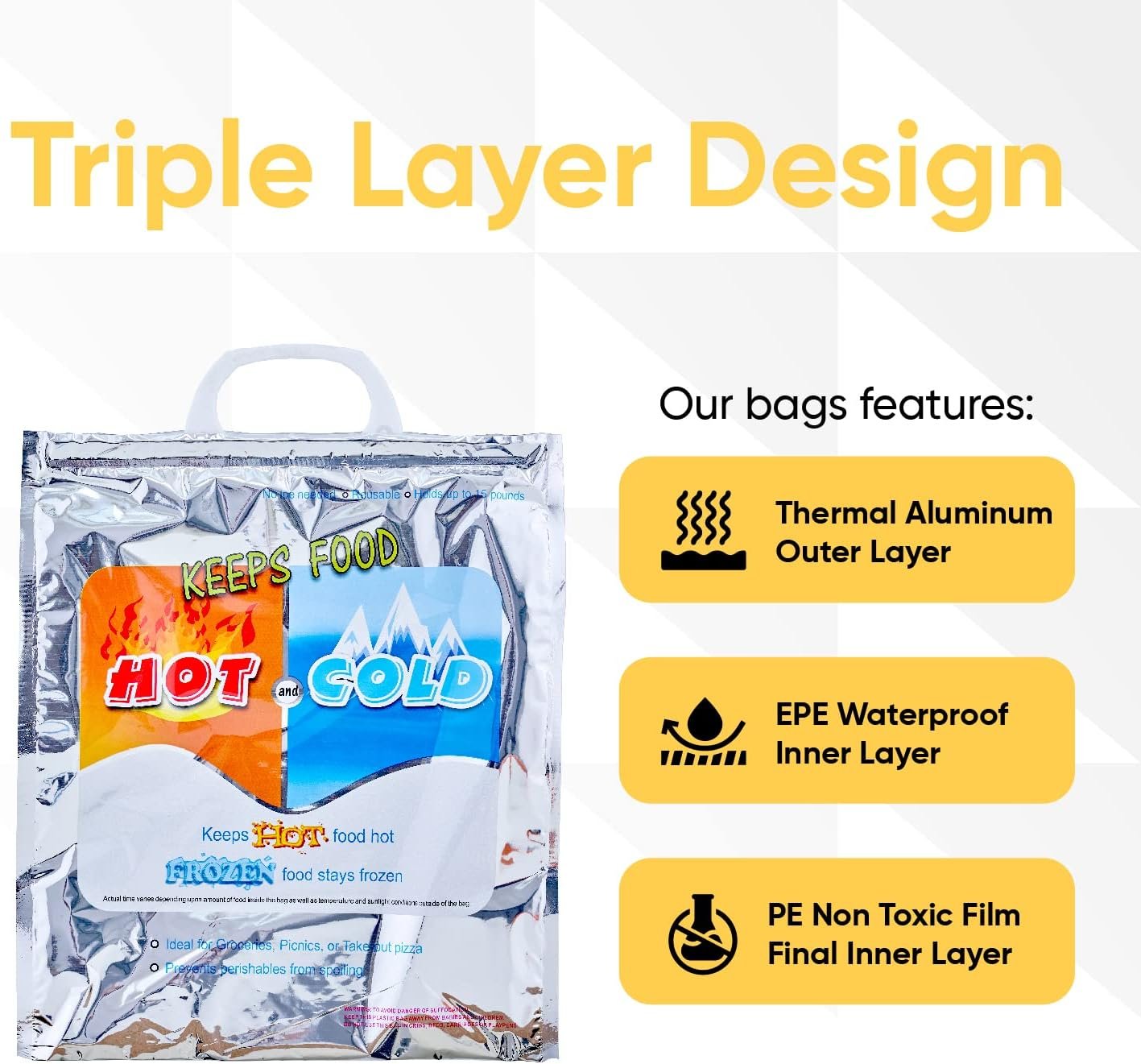 Bolsas Térmicas Superiores para Entrega de Alimentos, Compras de Supermercado, Almacenamiento de Comida Caliente y Congelada, Logo Personalizado, Fábrica de Bolsas Descartables para Enfriar y Transportar Alimentos. Bolsas Térmicas Superiores para Entrega de Alimentos, Compras de Supermercado, Almacenamiento de Comida Caliente y Congelada, Logo Personalizado, Fábrica de Bolsas Descartables para Enfriar y Transportar Alimentos.
