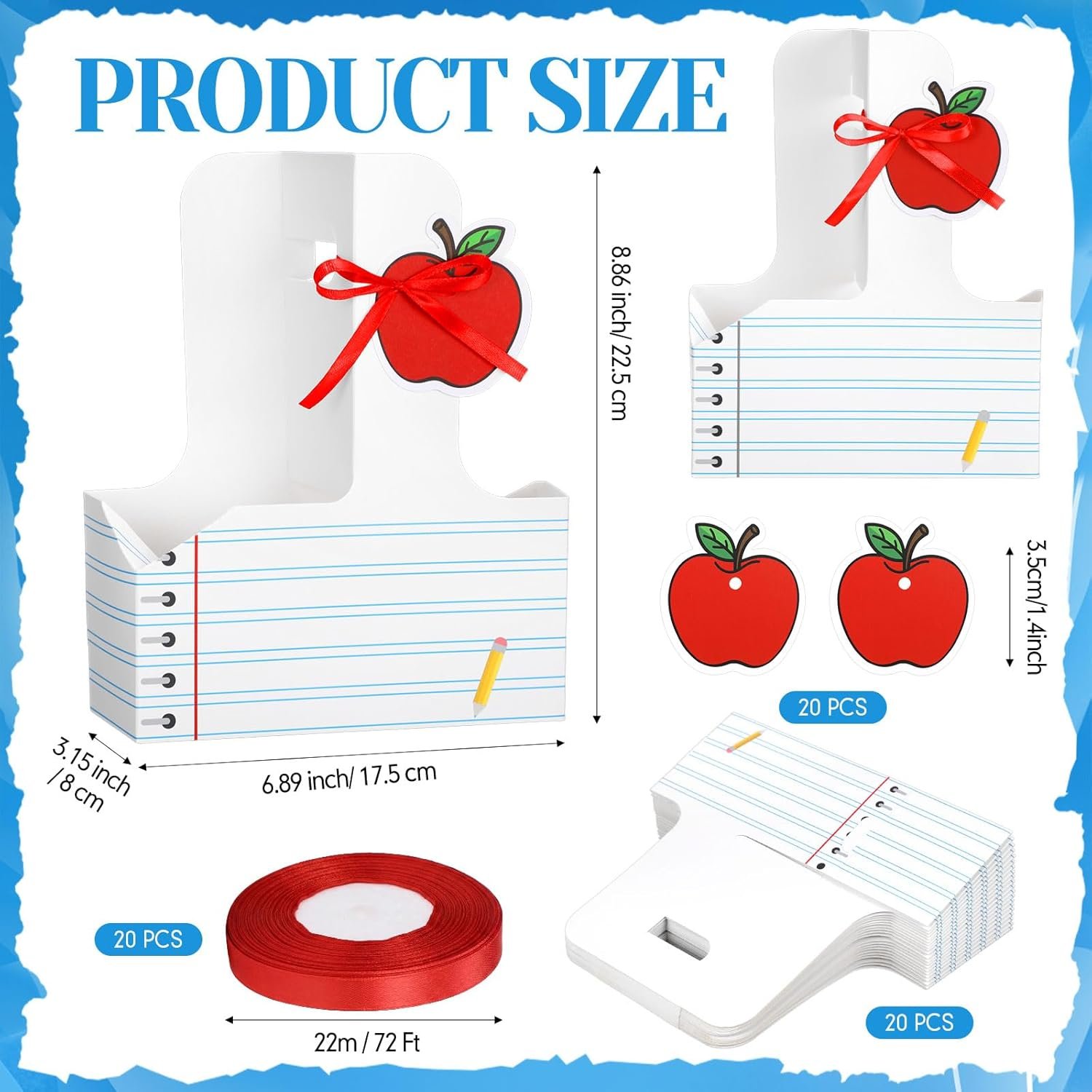 Logo Personalizado para 20 Set de Regalos de Apreciación del Profesor, Soporte para Bebidas de 2 Tazas con Tarjeta de Saludo de Manzana y Cinta, Porta tazas de papel Kraft plegable con asa para la fiesta del Día del Maestro (Rayas Blancas) fabricado por Proveedor. Logo Personalizado para 20 Set de Regalos de Apreciación del Profesor, Soporte para Bebidas de 2 Tazas con Tarjeta de Saludo de Manzana y Cinta, Porta tazas de papel Kraft plegable con asa para la fiesta del Día del Maestro (Rayas Blancas) fabricado por Proveedor.