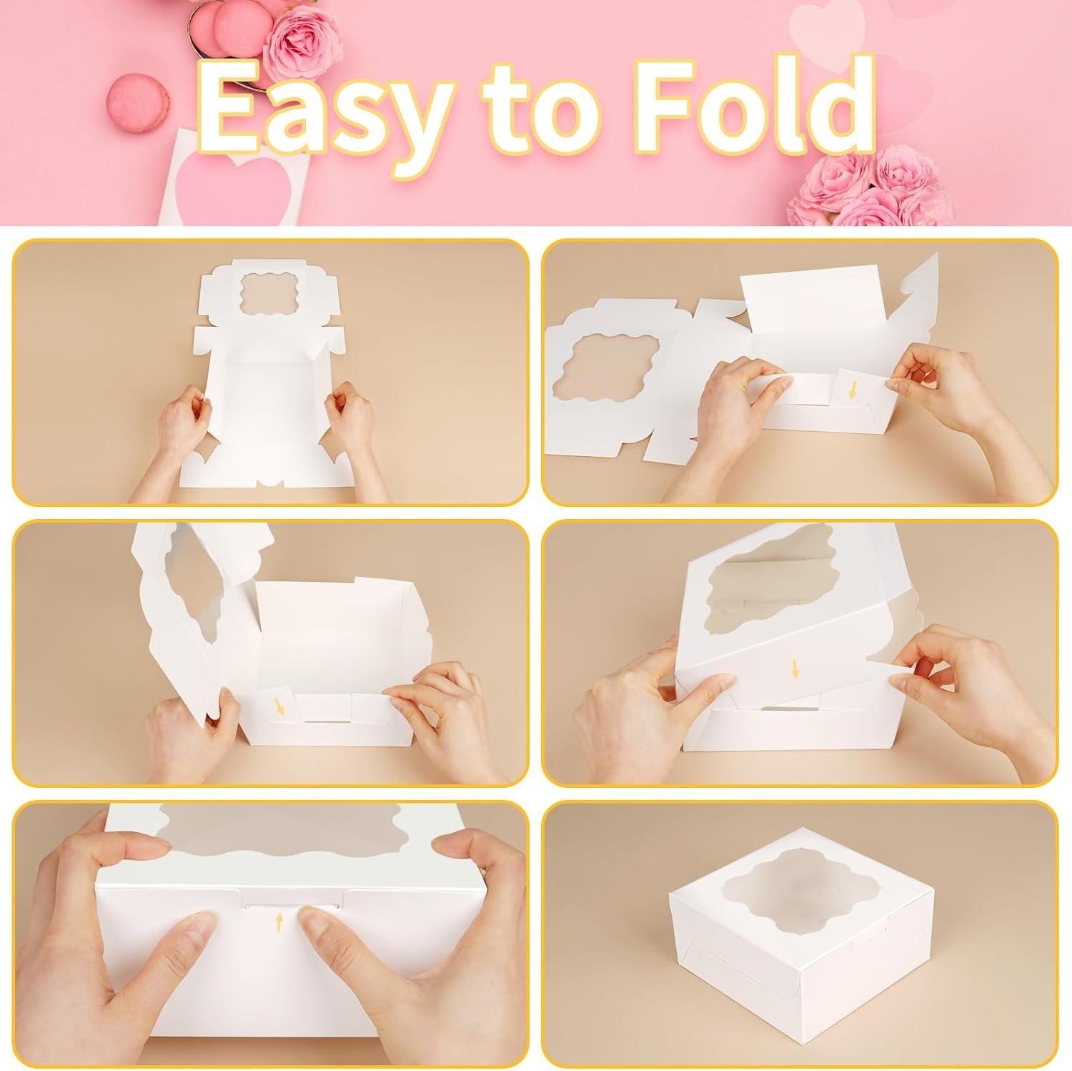 Cajas para galletas de 12 piezas con ventana, 6×6×3 pulgadas, ideal para repostería y postres, con logo personalizado, marca blanca, fabricadas por un proveedor. Cajas para galletas de 12 piezas con ventana, 6×6×3 pulgadas, ideal para repostería y postres, con logo personalizado, marca blanca, fabricadas por un proveedor.