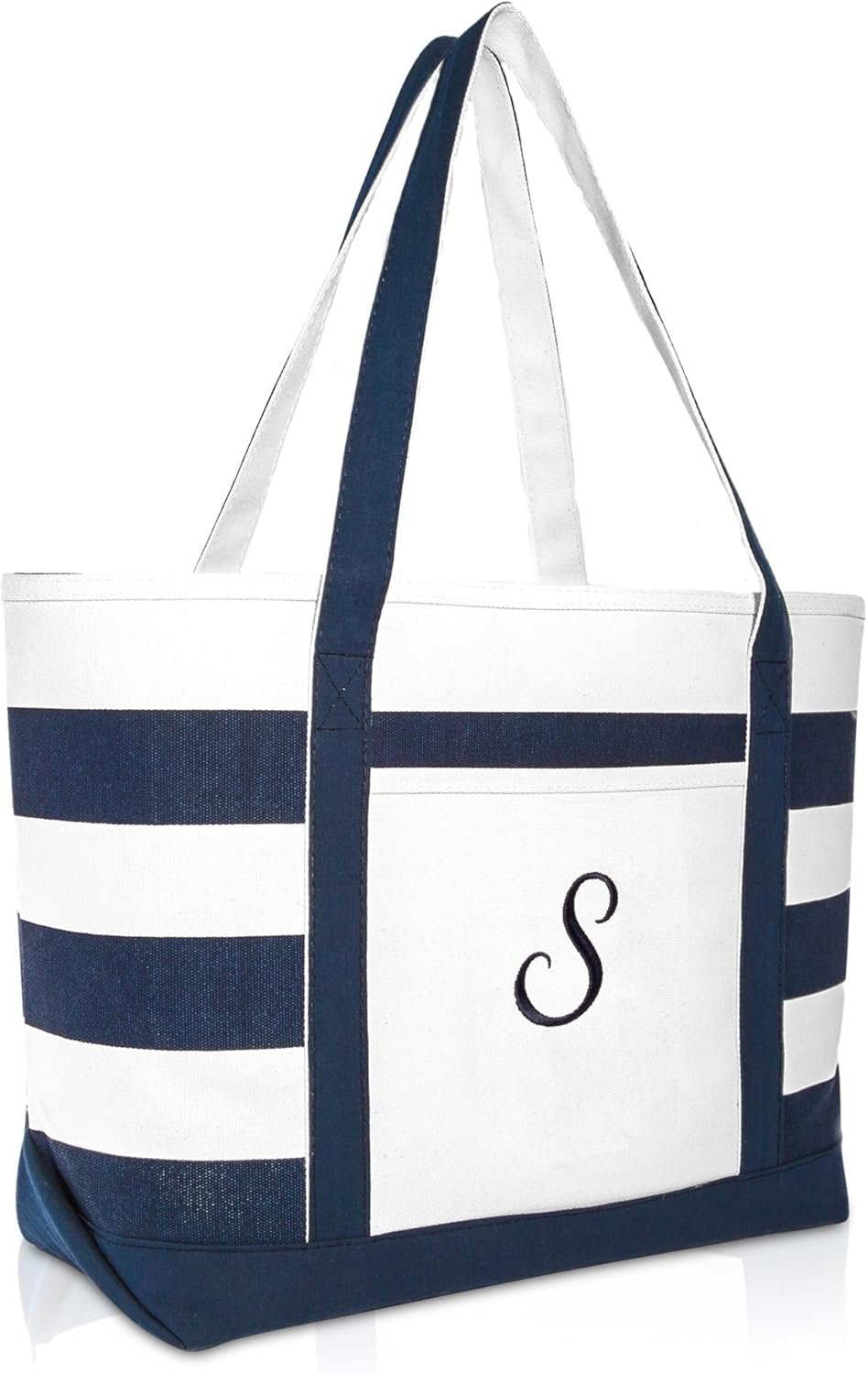Bolsa de playa a rayas azul marino personalizada con logo, ideal para marca blanca, fabricada por proveedor. Bolsa de playa a rayas azul marino personalizada con logo, ideal para marca blanca, fabricada por proveedor.