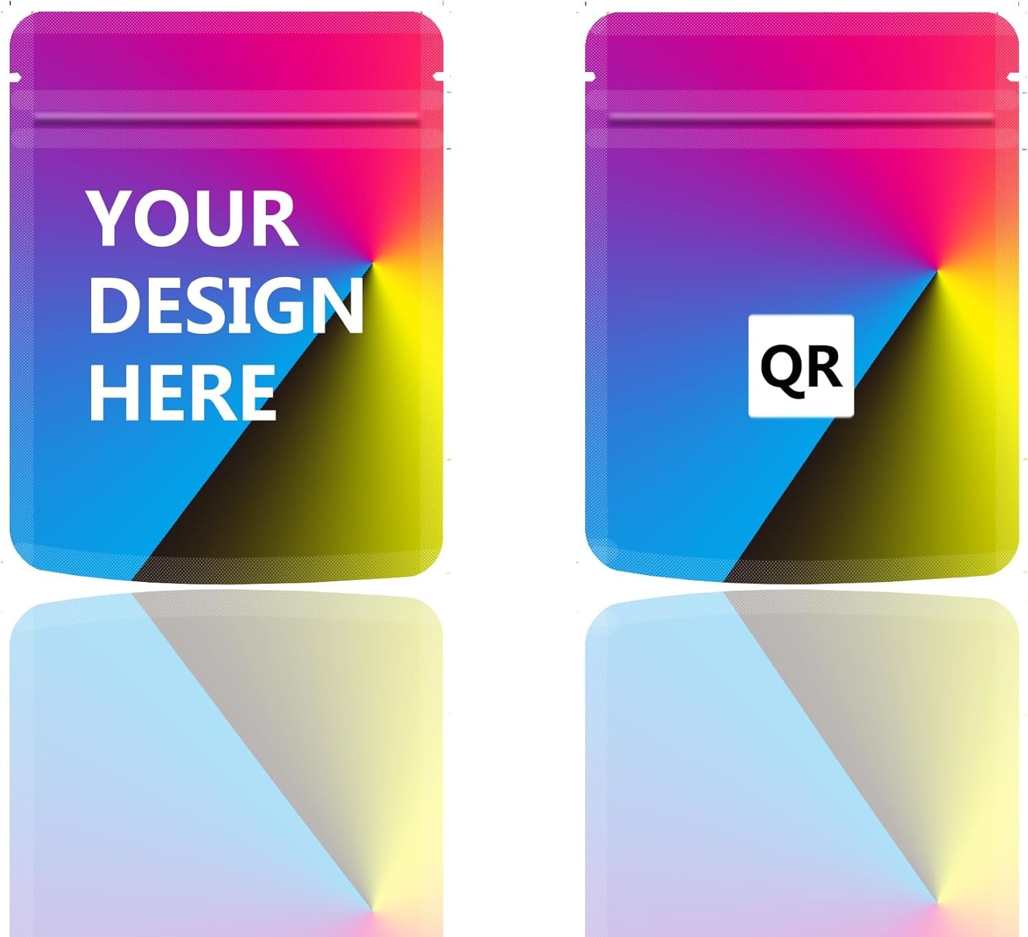 Bolsas Personalizadas de 3.5g en Packs de 500, Pouches de Mylar Impresos a Medida con Logo, Fábrica de Pouches Resealable con Cierre Zip Lock.