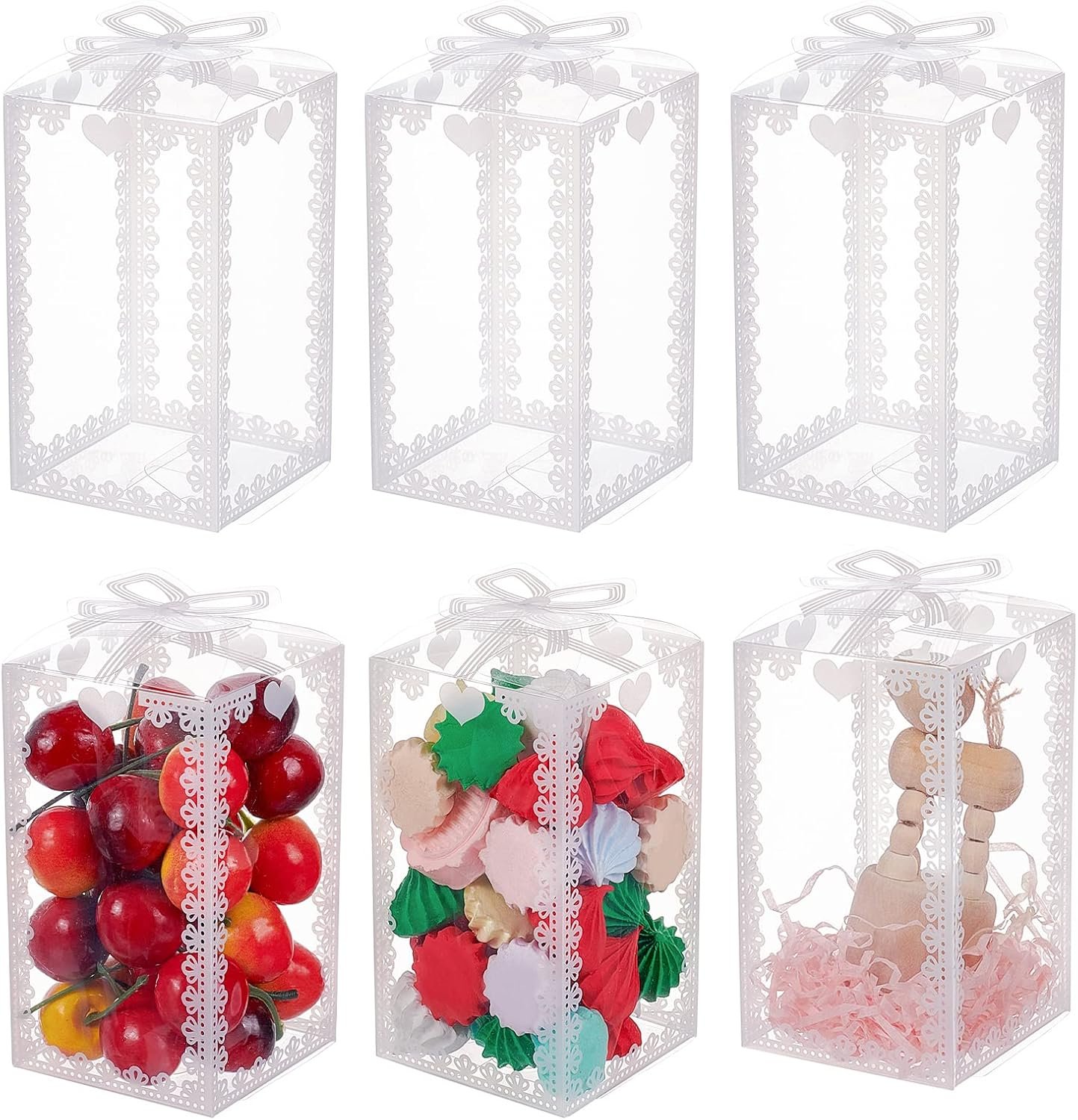 Caja de Regalo Transparente Personalizada con Logo 24PCS 4.5x2.5x2.5 Cajas de PVC para Fiestas, Boda y Día de la Madre, Marca Blanca, Proveedor de Packaging Caja de Regalo Transparente Personalizada con Logo 24PCS 4.5x2.5x2.5 Cajas de PVC para Fiestas, Boda y Día de la Madre, Marca Blanca, Proveedor de Packaging
