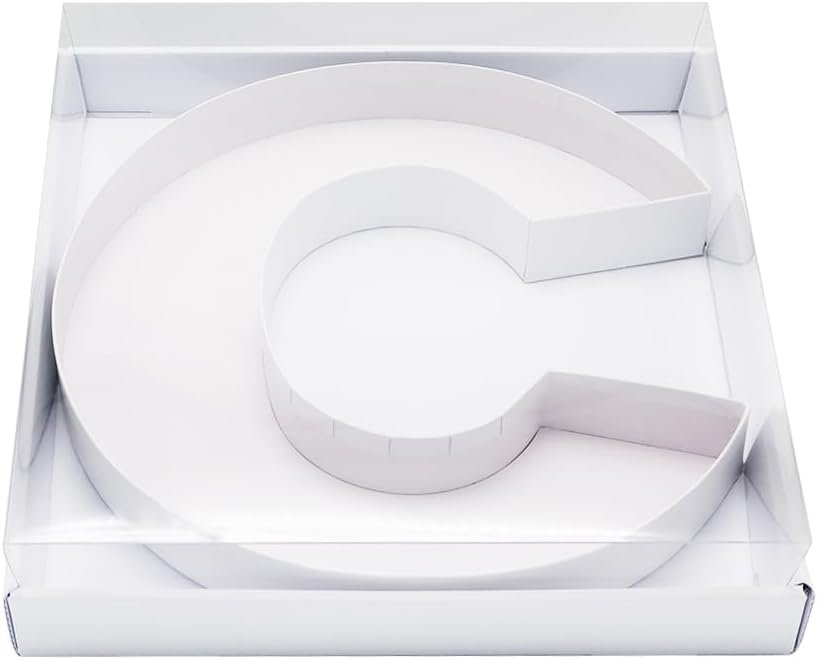 Caja de cartón en forma de letra de 12.5