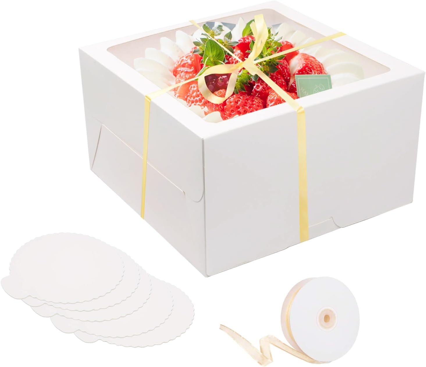 Cajas de Pasteles Blancas 20Pcs con Ventana y Tablas para Pasteles 12x12x6 Pulgadas, Logo Personalizado, Marca Blanca, Proveedor de Fábrica. Cajas de Pasteles Blancas 20Pcs con Ventana y Tablas para Pasteles 12x12x6 Pulgadas, Logo Personalizado, Marca Blanca, Proveedor de Fábrica.