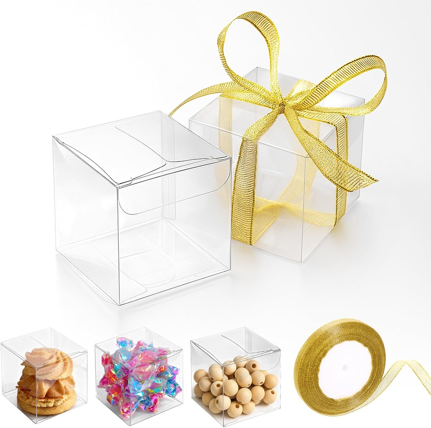 Cajas de favor transparentes 200 Pack con cintas, 2 x 2 x 2 pulgadas, recipientes pequeños para dulces y regalos de macarrón, personalización con logo, ideales para bodas, baby showers, cumpleaños y fiestas, proveedor confiable. Cajas de favor transparentes 200 Pack con cintas, 2 x 2 x 2 pulgadas, recipientes pequeños para dulces y regalos de macarrón, personalización con logo, ideales para bodas, baby showers, cumpleaños y fiestas, proveedor confiable.