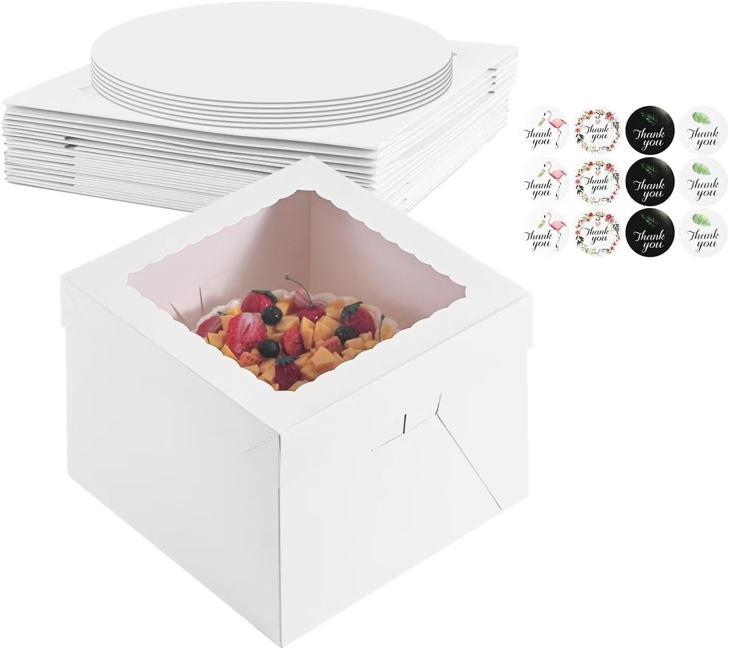 Cajas de pastel con logo personalizado 16 piezas 8x8x8 pulgadas, 8 cajas de panadería blancas con ventana y 8 bases, marca blanca para almacenamiento de pastel de 8 pulgadas, caja desechable para pie, ideal para Día del Padre, bodas, cumpleaños y fiestas, proveedor de soluciones de empaque. Cajas de pastel con logo personalizado 16 piezas 8x8x8 pulgadas, 8 cajas de panadería blancas con ventana y 8 bases, marca blanca para almacenamiento de pastel de 8 pulgadas, caja desechable para pie, ideal para Día del Padre, bodas, cumpleaños y fiestas, proveedor de soluciones de empaque.