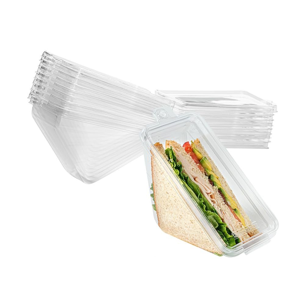 Contenedores para Llevar Triangulares 7.4 x 3.9 x 3.5 Pulgadas con Tapa Bisagra, Marca Blanca y Logo Personalizado, Proveedor de Envases Plásticos Transparentes para Sándwiches Congelables y Respetuosos con el Medio Ambiente. Contenedores para Llevar Triangulares 7.4 x 3.9 x 3.5 Pulgadas con Tapa Bisagra, Marca Blanca y Logo Personalizado, Proveedor de Envases Plásticos Transparentes para Sándwiches Congelables y Respetuosos con el Medio Ambiente.