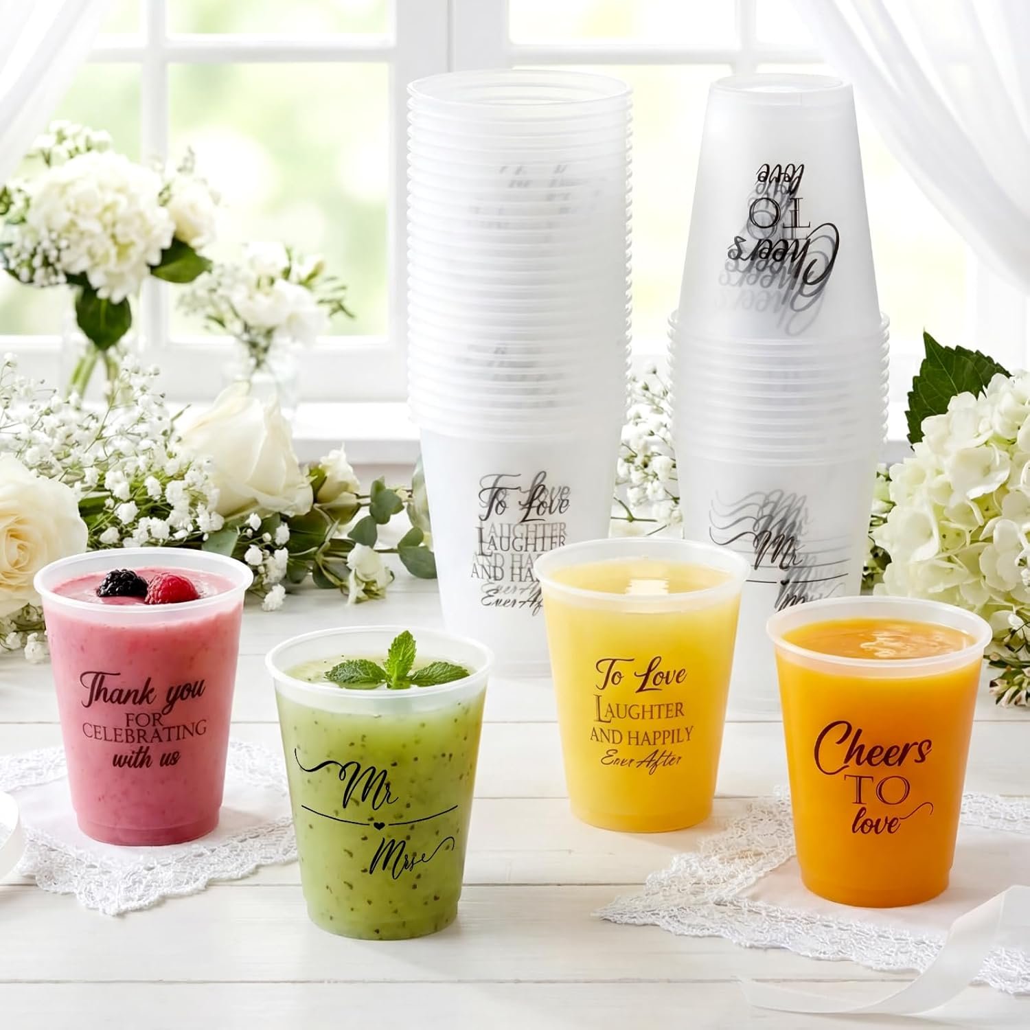 Copa Plástica Frosted 12 oz Personalizada para Bodas 100 Pcs Desechables para Fiesta de Graduación y Despedidas de Soltera Marca Blanca Proveedor de Artículos para Recepciones Copa Plástica Frosted 12 oz Personalizada para Bodas 100 Pcs Desechables para Fiesta de Graduación y Despedidas de Soltera Marca Blanca Proveedor de Artículos para Recepciones