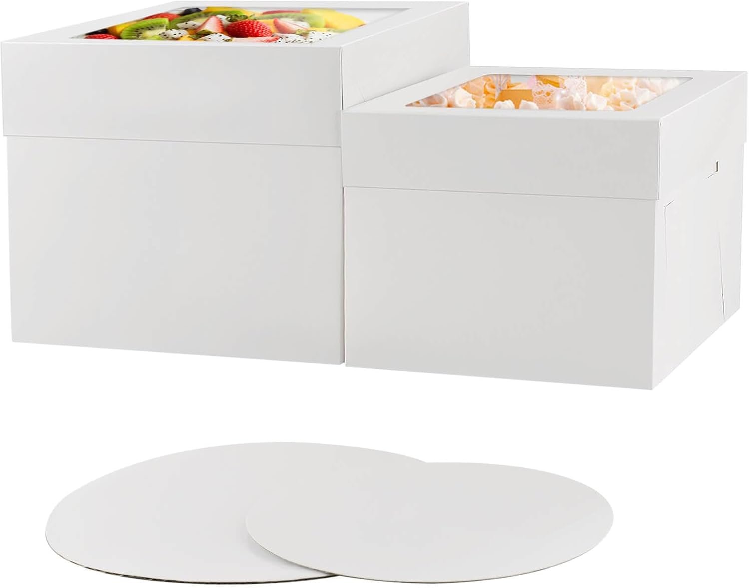 Logo Personalizado 10 Piezas Cajas para Pasteles 12x12x10 y 10x10x8 (5 Cajas y 5 Tablas) con Ventanas Grandes en 2 Tamaños, Cajas Desechables para Repostería, Proveedor de Soluciones para San Valentín. Logo Personalizado 10 Piezas Cajas para Pasteles 12x12x10 y 10x10x8 (5 Cajas y 5 Tablas) con Ventanas Grandes en 2 Tamaños, Cajas Desechables para Repostería, Proveedor de Soluciones para San Valentín.
