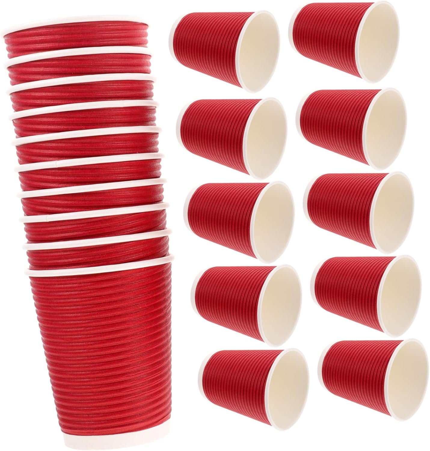 Logo Personalizado 50-Pack Tazas de Papel Dobles Desechables para Bebidas Calientes, Ideal para Fiestas y Eventos, Diseño Práctico, Proveedor de Calidad