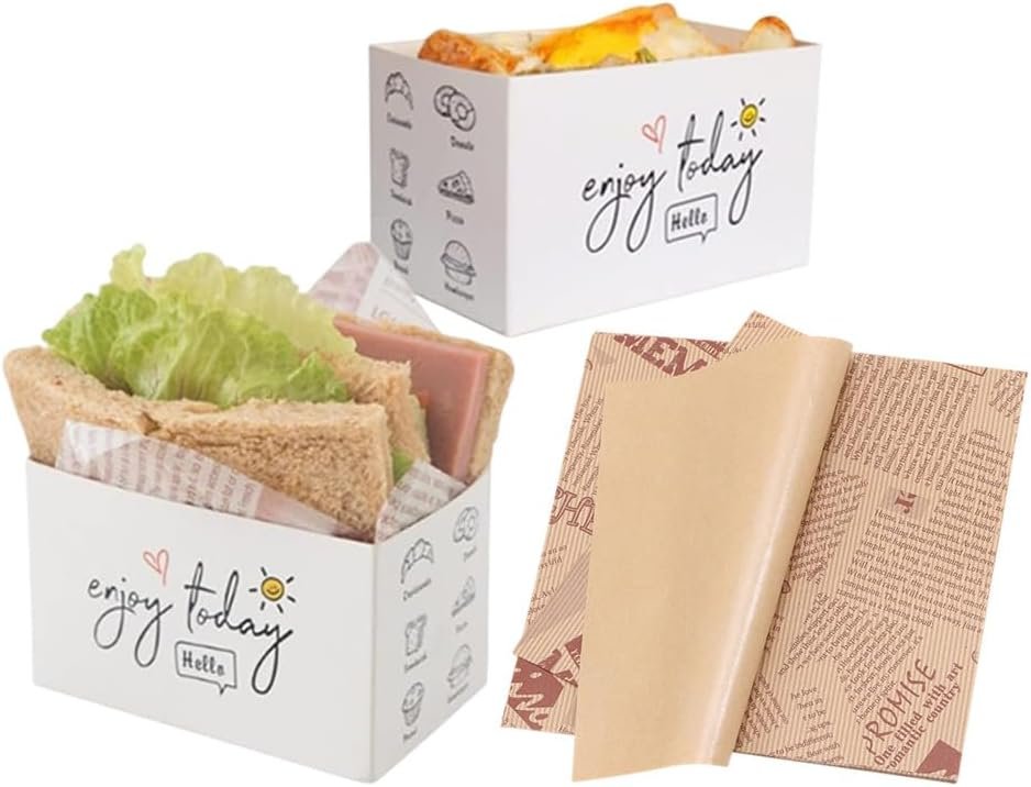 Logo Personalizado 50 Pack de Envases de Papel para Comida para Llevar, Cajas para Mini Hamburguesas y Sándwiches con 50 Hojas de Papel para Aceite, Ideal para Restaurantes, Picnics y Fiestas, Proveedor. Logo Personalizado 50 Pack de Envases de Papel para Comida para Llevar, Cajas para Mini Hamburguesas y Sándwiches con 50 Hojas de Papel para Aceite, Ideal para Restaurantes, Picnics y Fiestas, Proveedor.